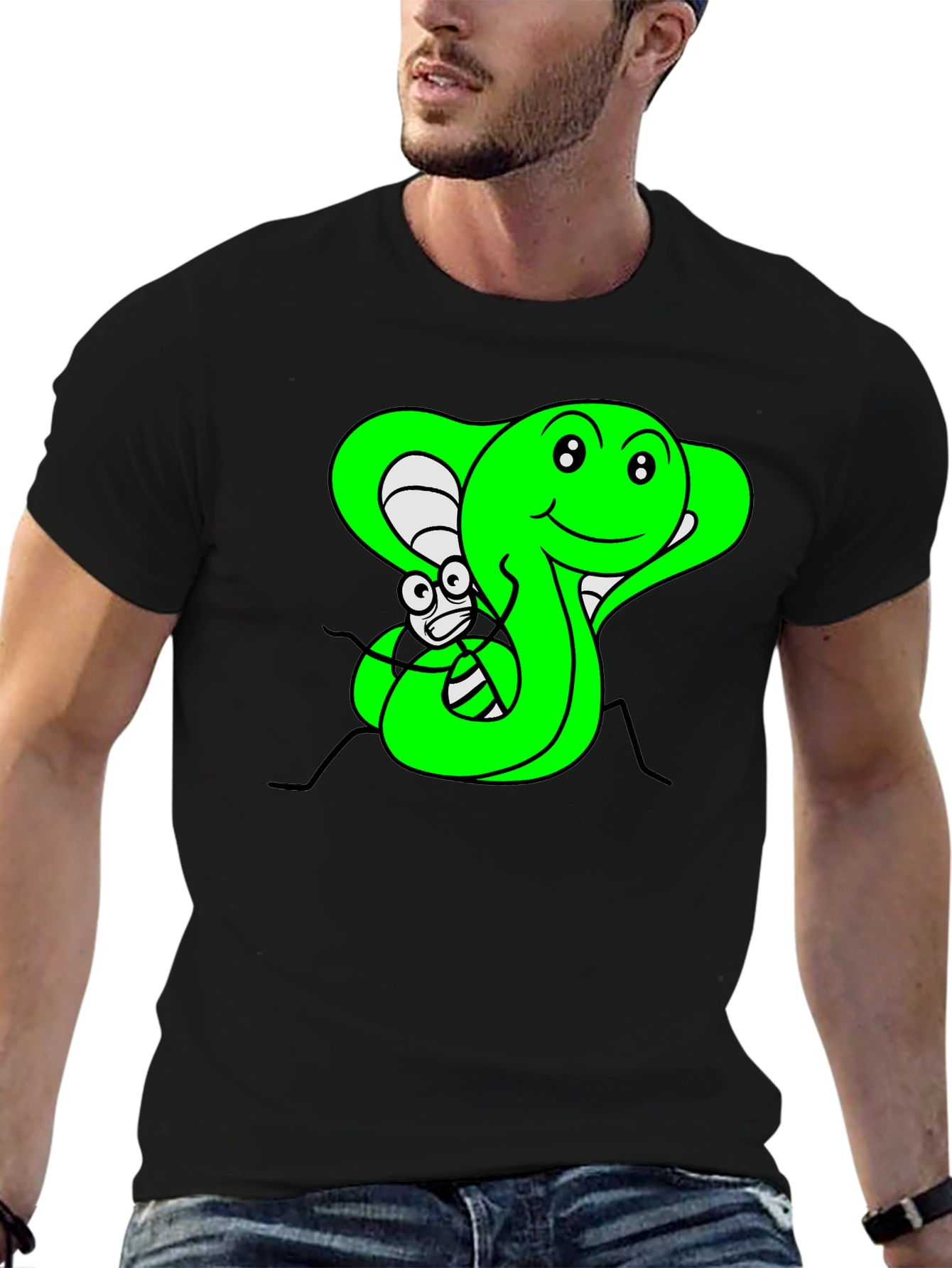 Cobra & Fly Graphic Print T-Shirt