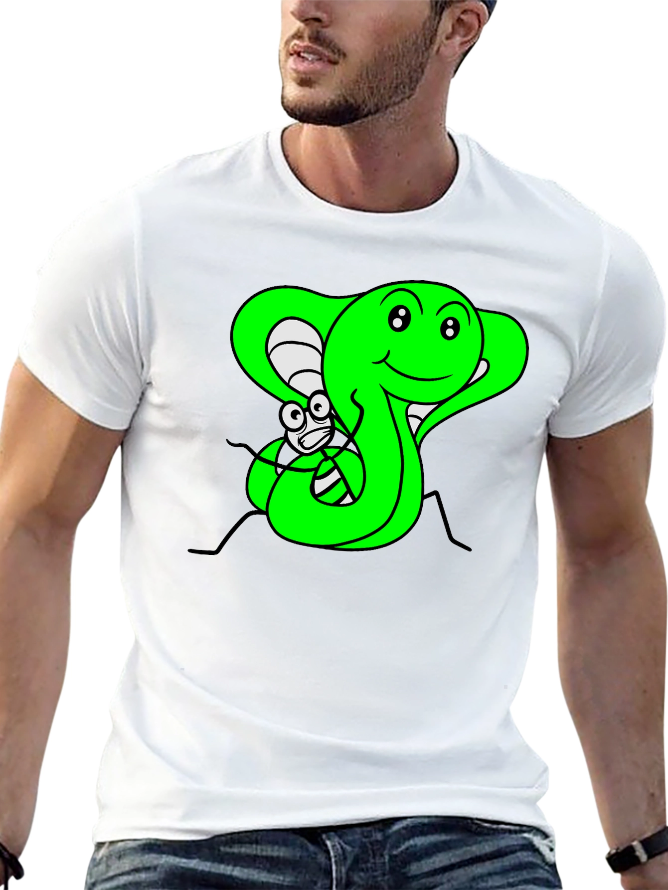 Cobra & Fly Graphic Print T-Shirt