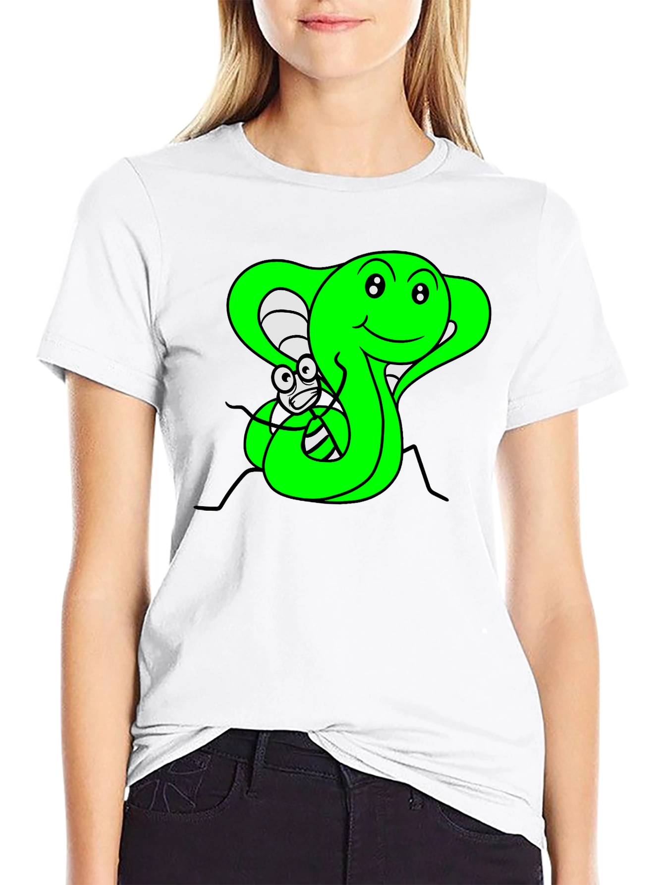 Cobra & Fly Graphic Print T-Shirt