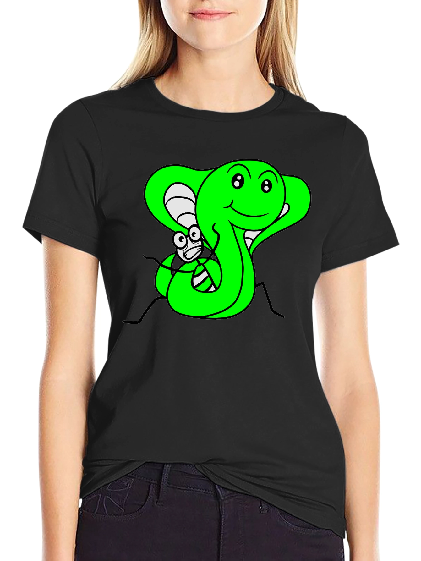 Cobra & Fly Graphic Print T-Shirt