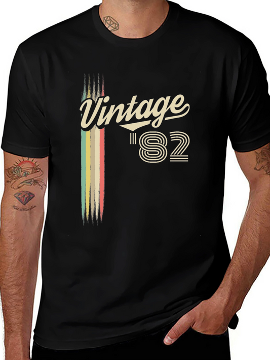 Vintage 82 Graphic Tee - Retro Birthday Shirt