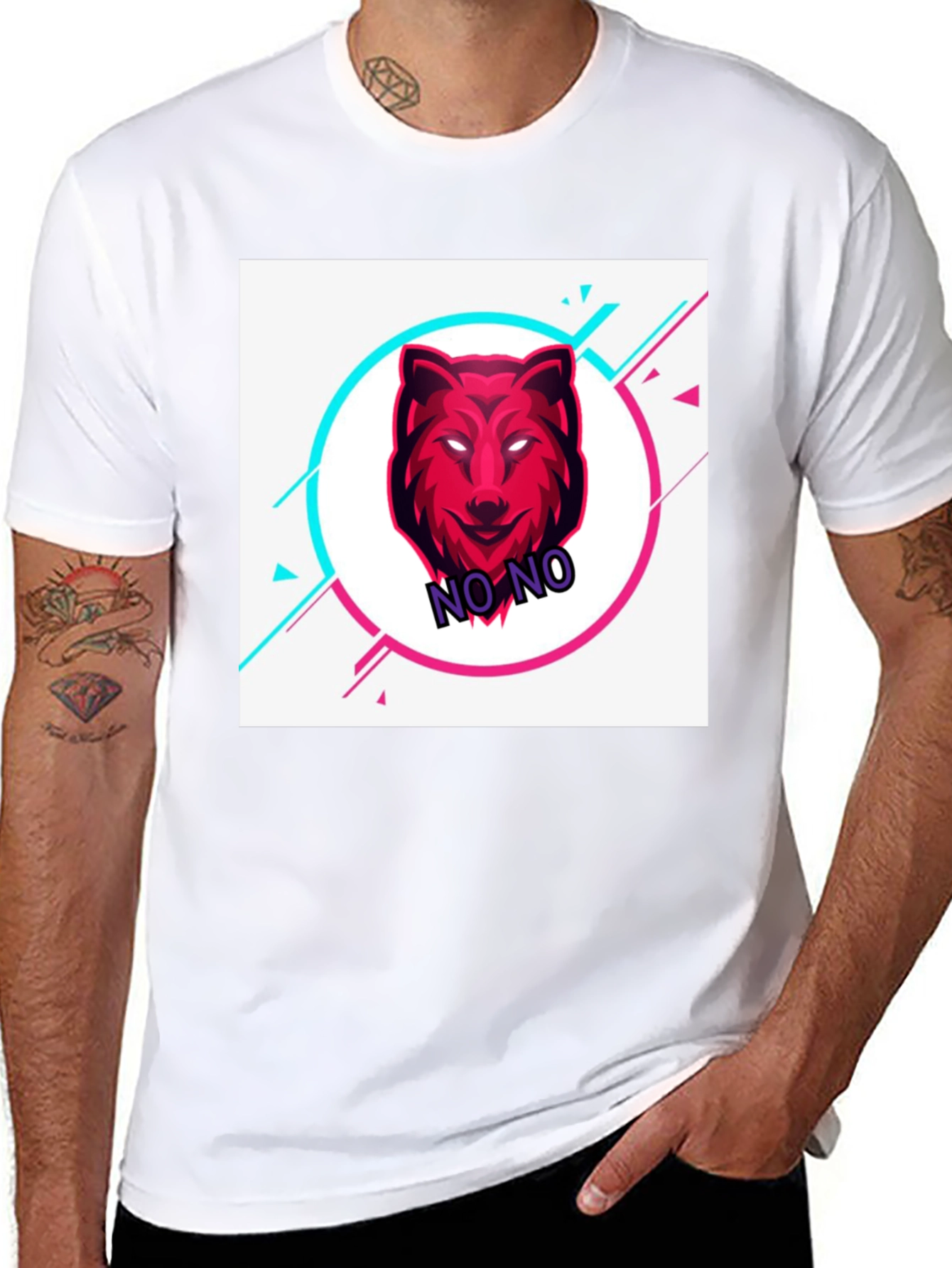 Stylish Black T-Shirt with Bold Graphic Design