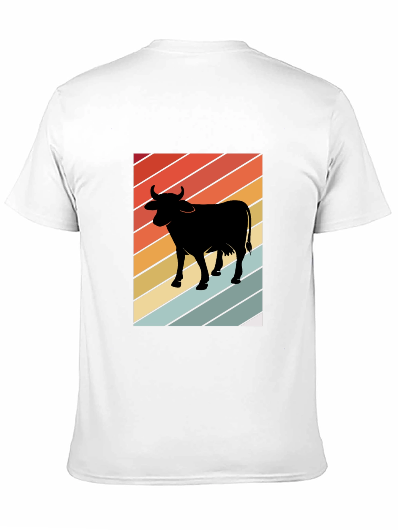 Retro Cow Graphic T-Shirt - Farm Animal Tee