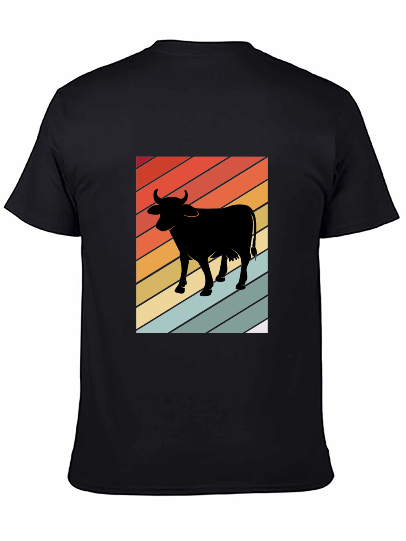 Retro Cow Graphic T-Shirt - Farm Animal Tee