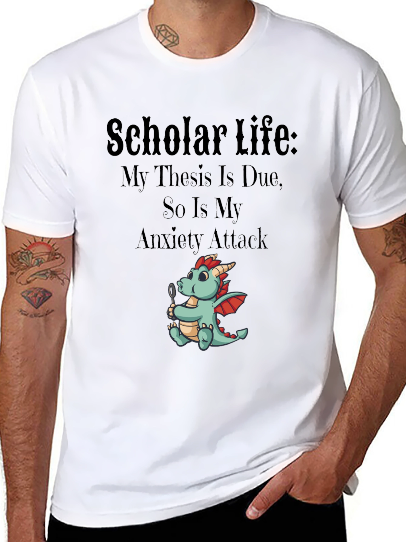 Scholar Life Thesis Anxiety T-Shirt