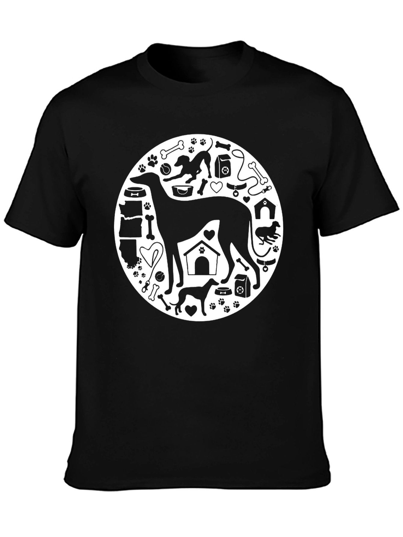 Dog Lover T-Shirt - Greyhound Circle Design