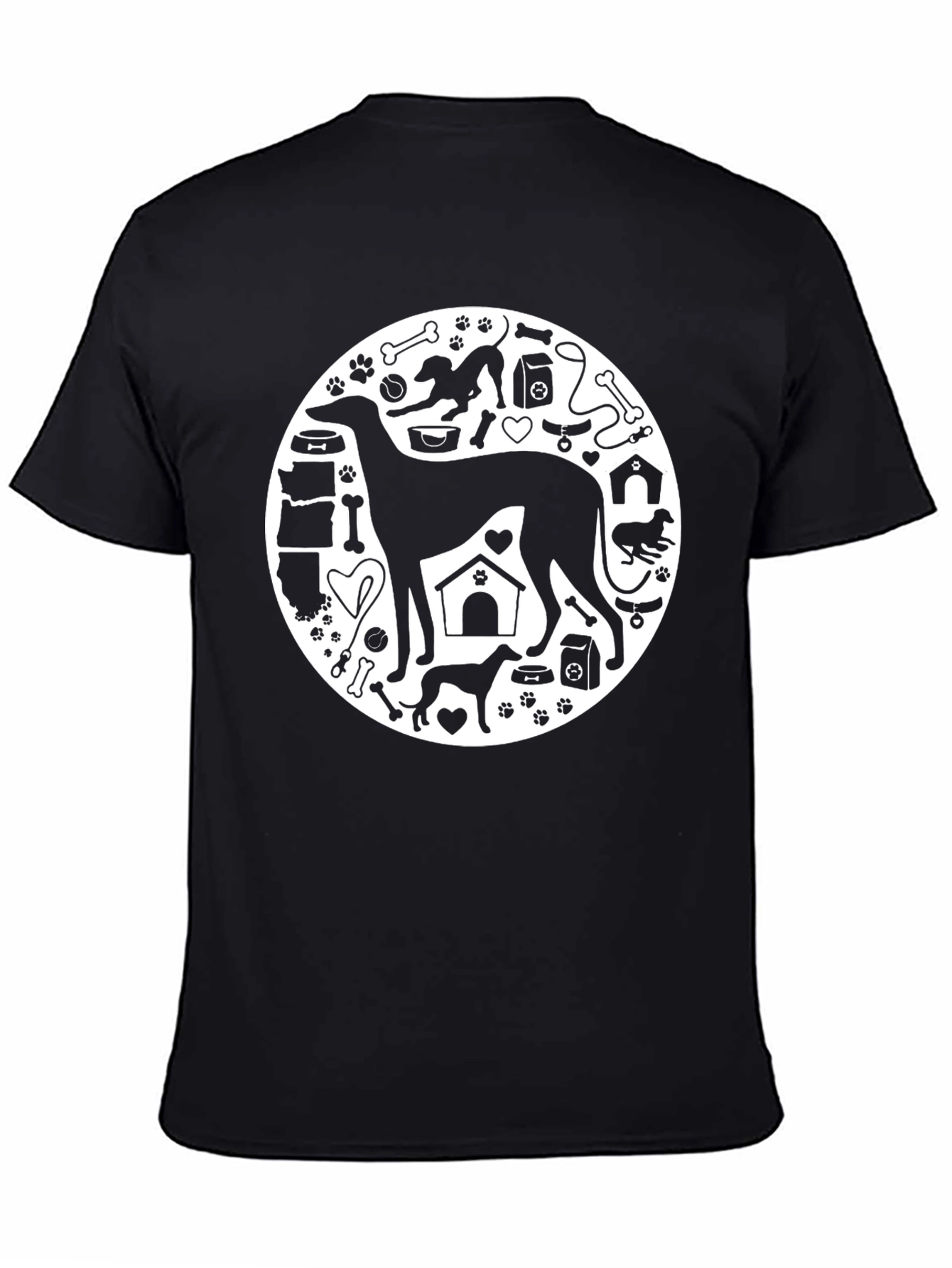 Dog Lover T-Shirt - Greyhound Circle Design