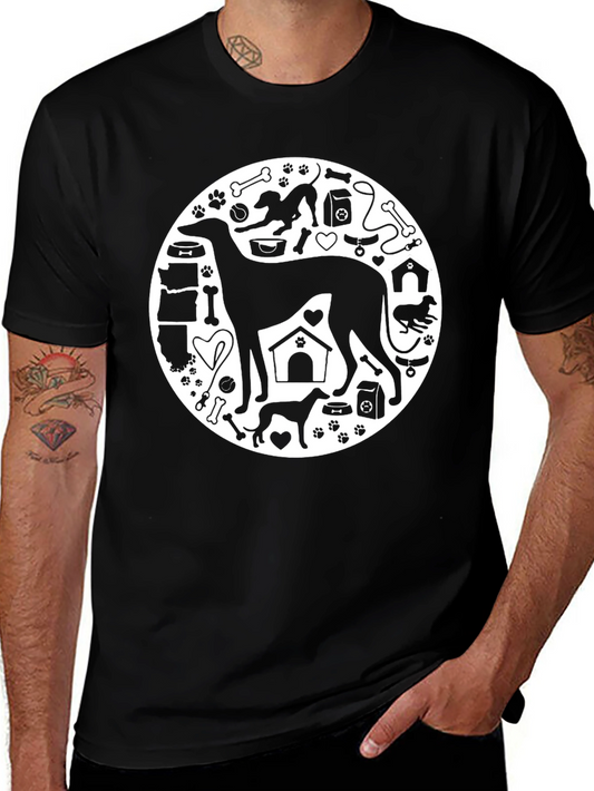 Dog Lover T-Shirt - Greyhound Circle Design