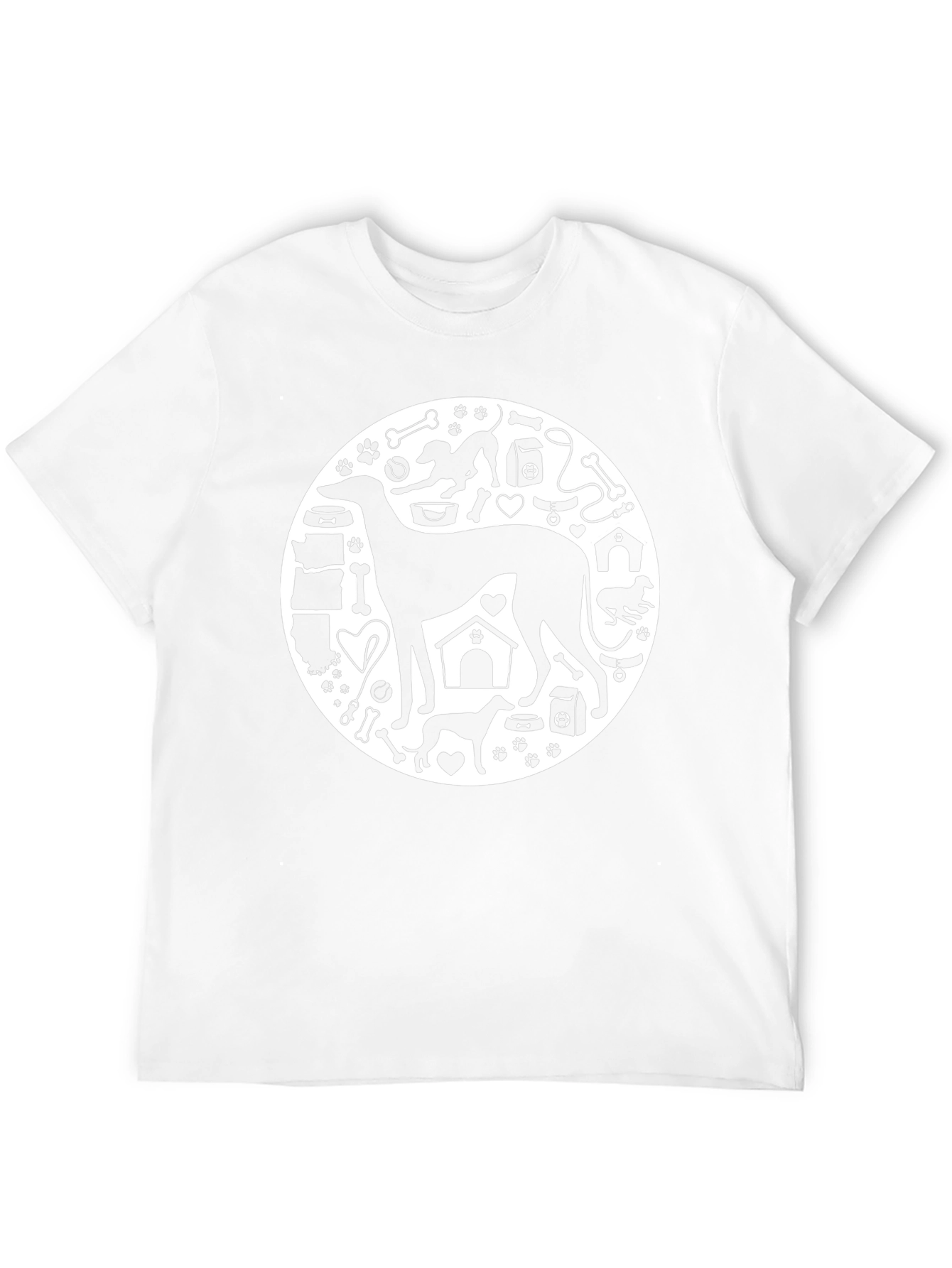 Dog Lover T-Shirt - Greyhound Circle Design