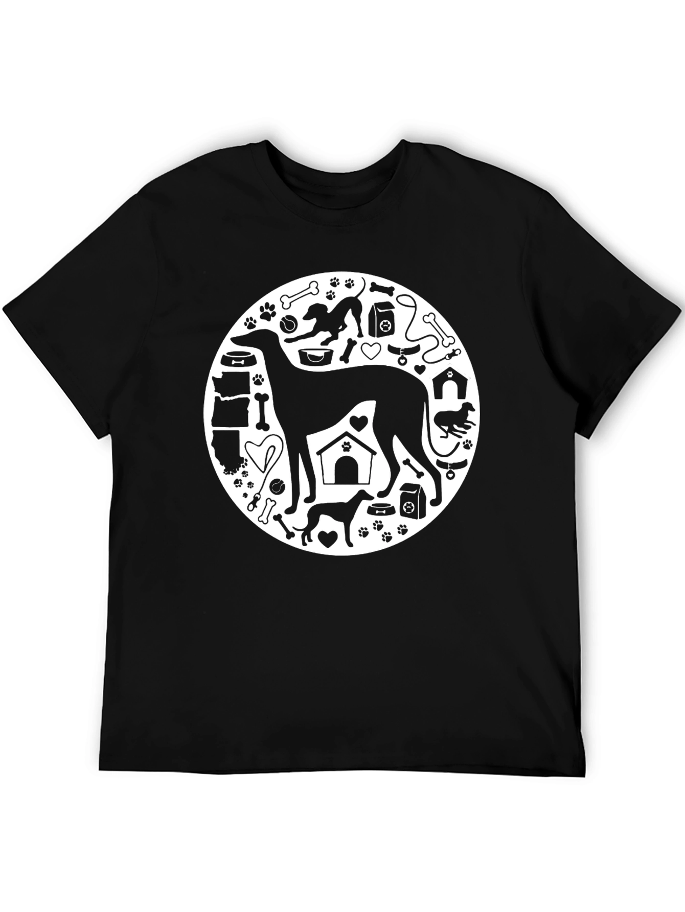 Dog Lover T-Shirt - Greyhound Circle Design
