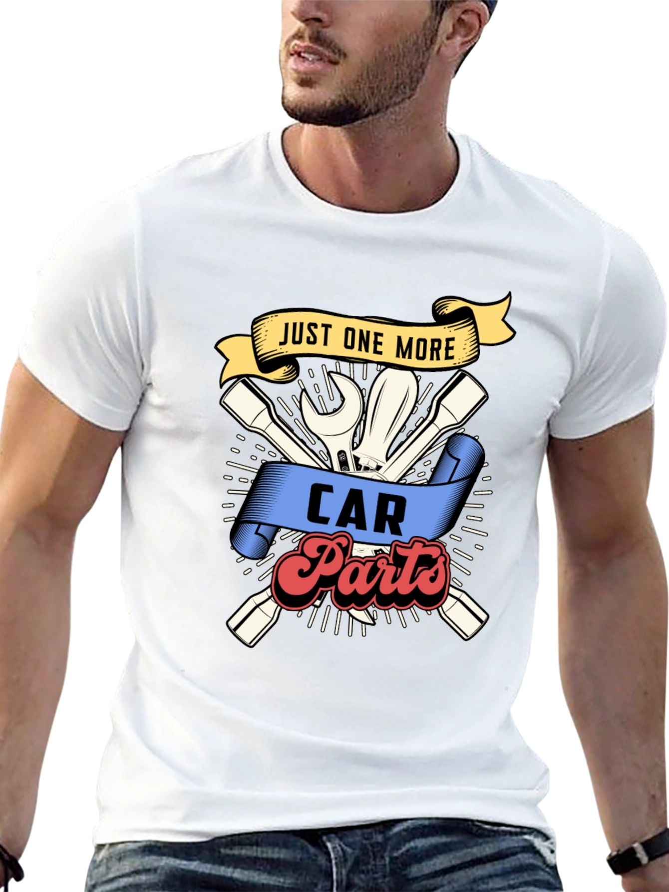 Just One More Car Parts Mechanic Black T-Shirt
