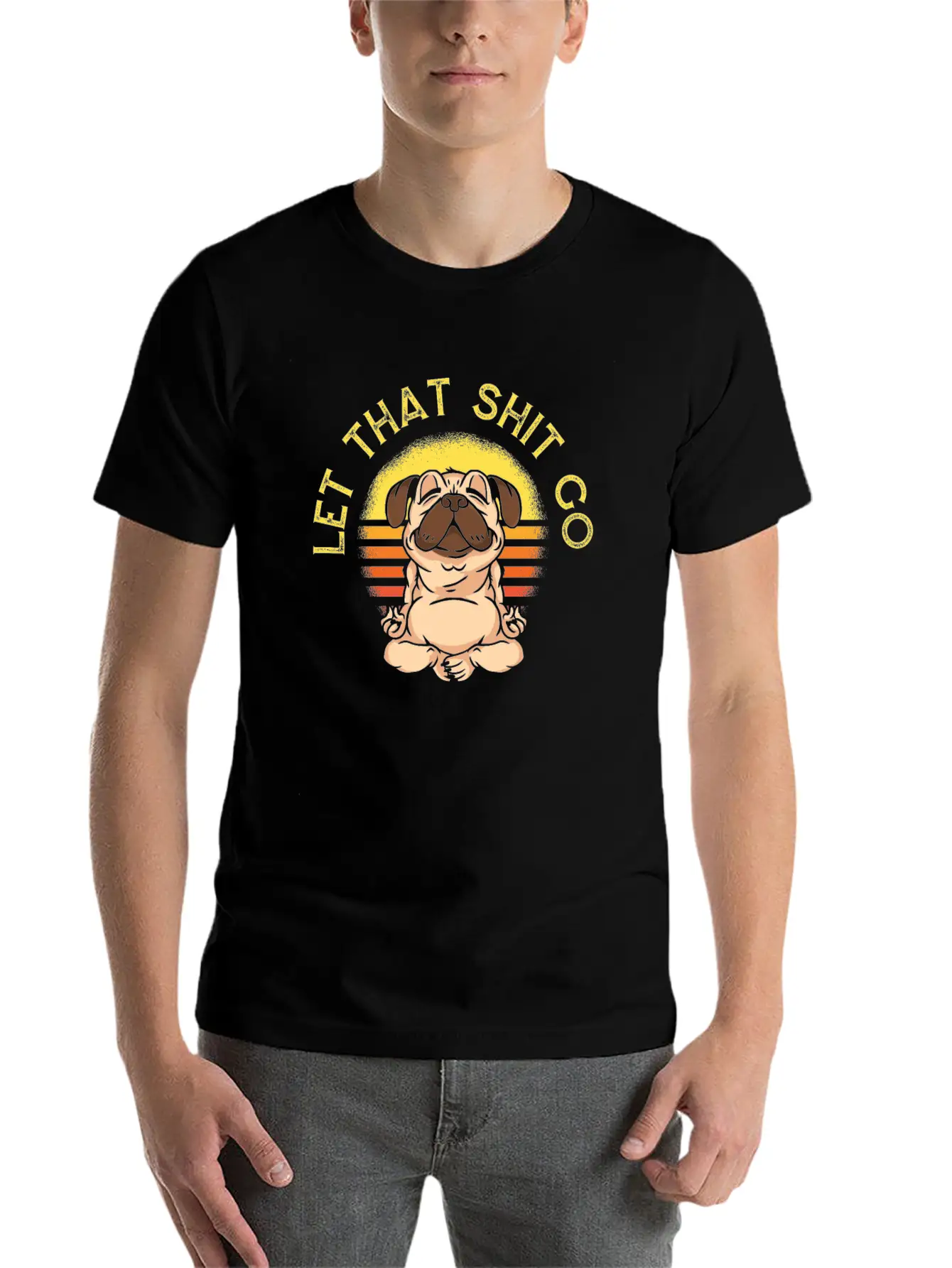 Yoga Cute Yoga Pug Unisex Casual T-Shirt – Clean Design For Daily Comfort
