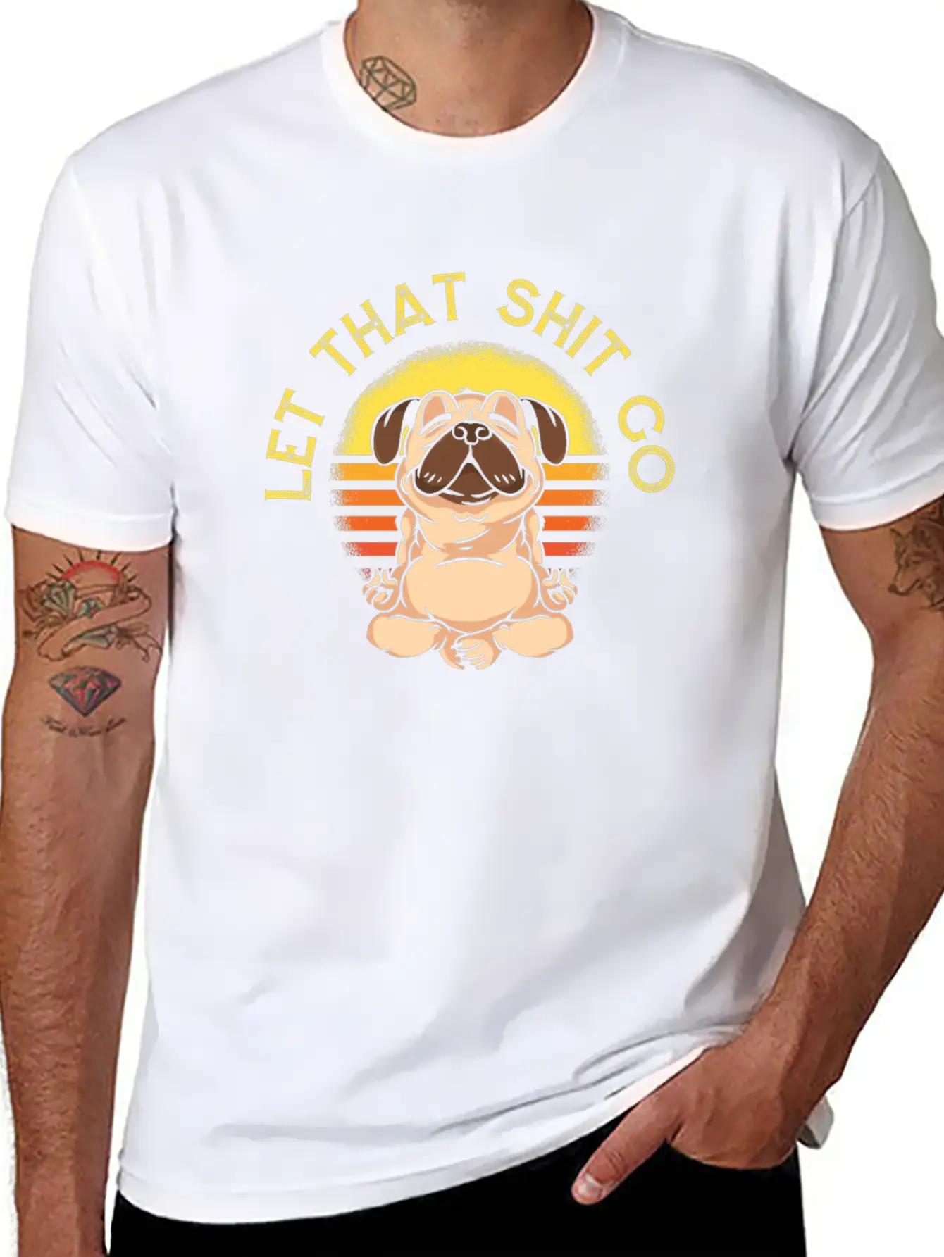 Yoga Cute Yoga Pug Unisex Casual T-Shirt – Clean Design For Daily Comfort