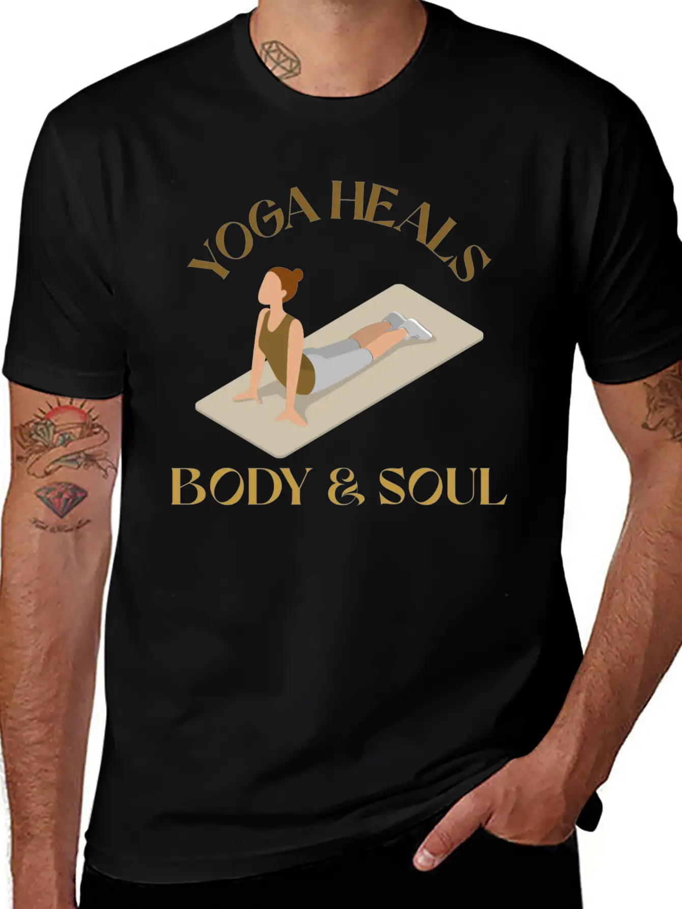 Yoga Heals Body & Soul Yoga Unisex Casual T-Shirt – Clean Design For Daily Comfort