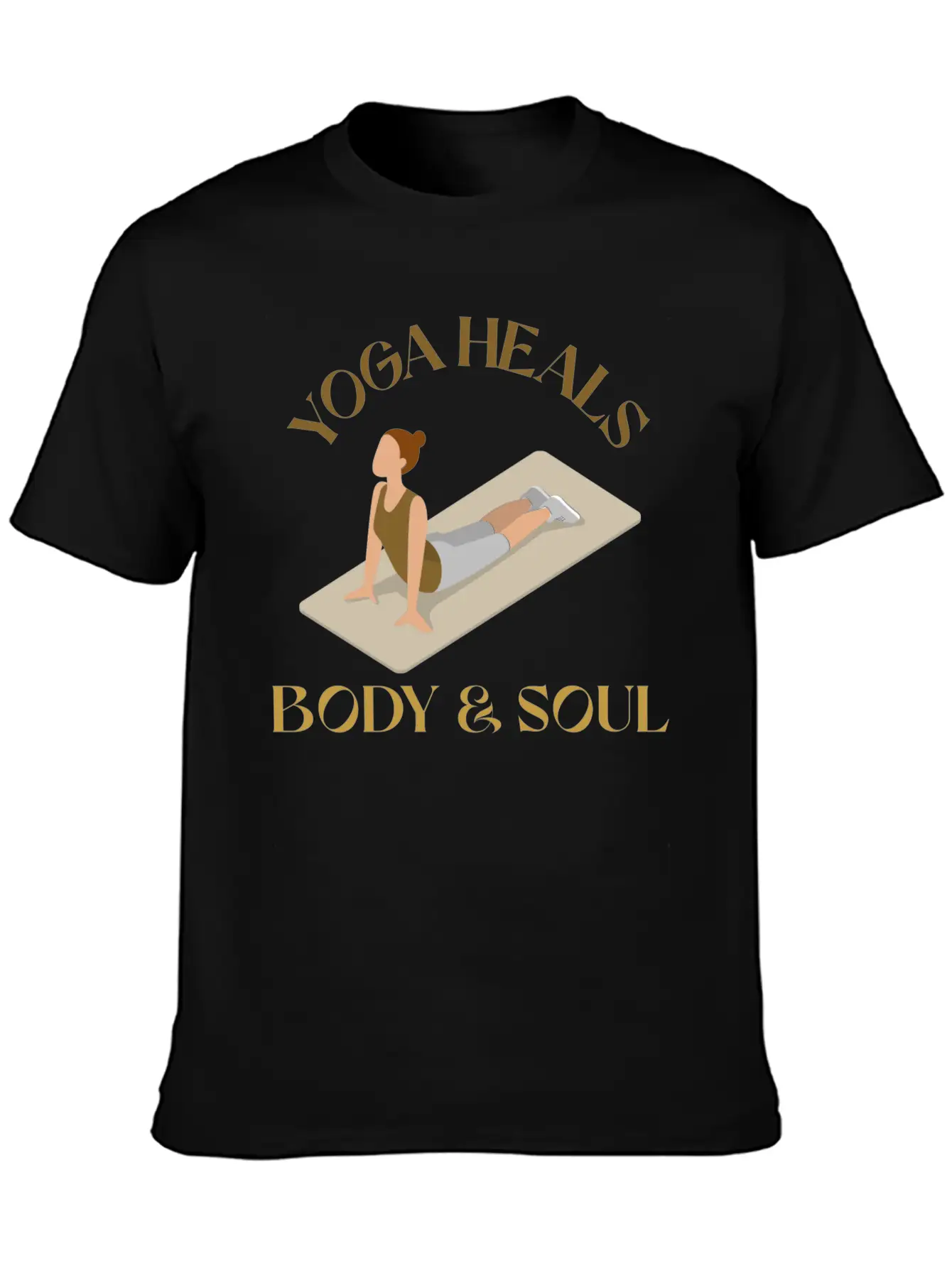 Yoga Heals Body & Soul Yoga Unisex Casual T-Shirt – Clean Design For Daily Comfort