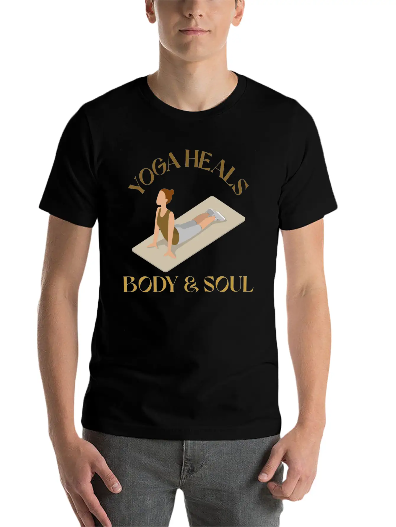 Yoga Heals Body & Soul Yoga Unisex Casual T-Shirt – Clean Design For Daily Comfort