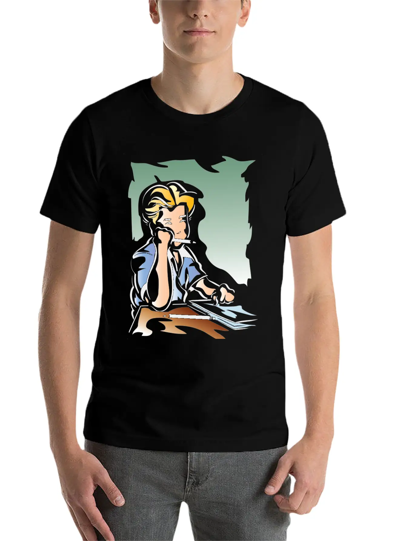 Young Boy Reading Unisex Casual T-Shirt – Clean Design For Daily Comfort