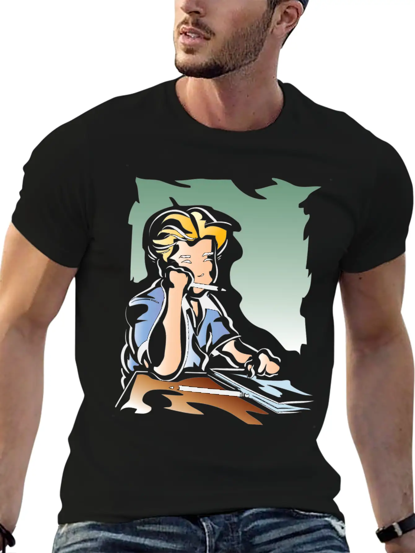 Young Boy Reading Unisex Casual T-Shirt – Clean Design For Daily Comfort
