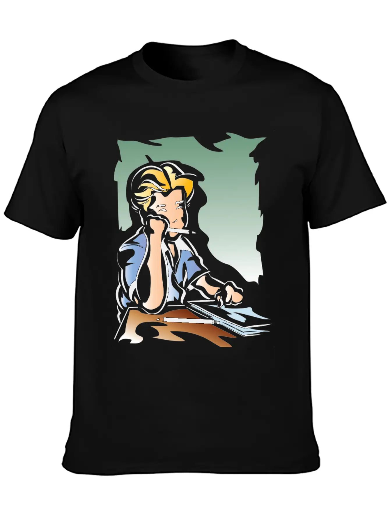 Young Boy Reading Unisex Casual T-Shirt – Clean Design For Daily Comfort