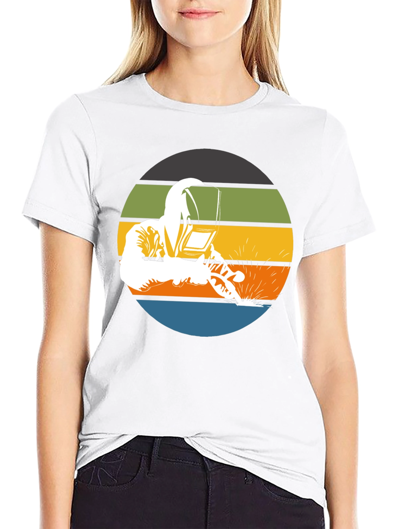 Welder Graphic Tee - Retro Style Welding T-Shirt