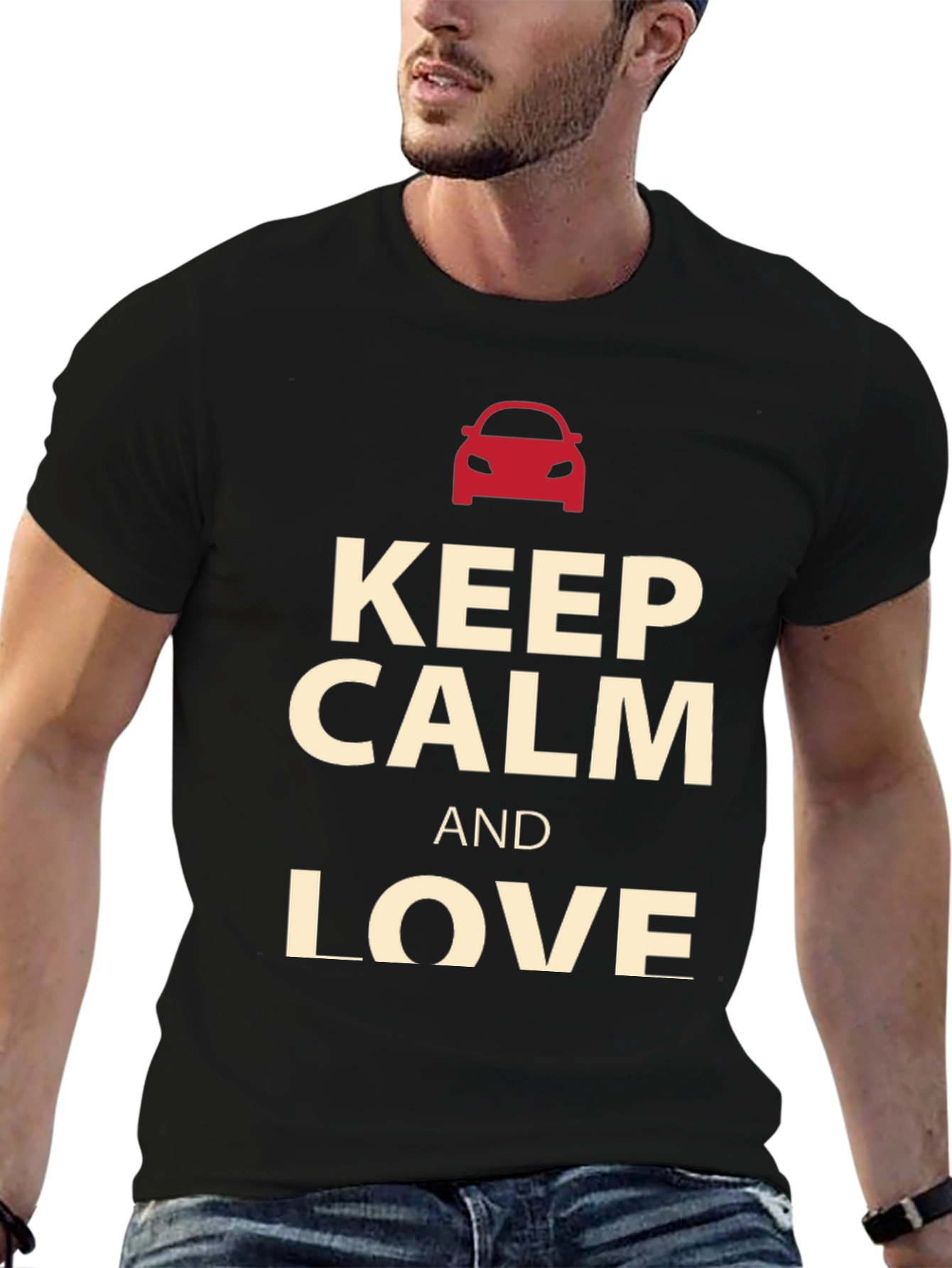 Keep Calm and Love Cars Graphic Tee