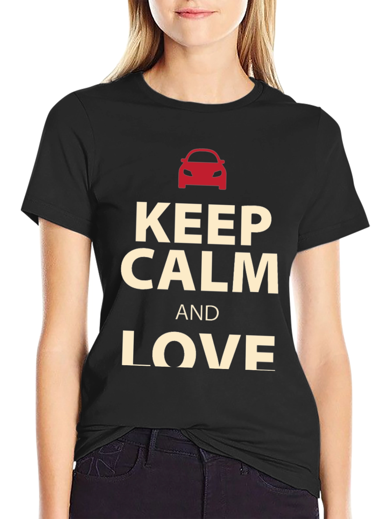 Keep Calm and Love Cars Graphic Tee