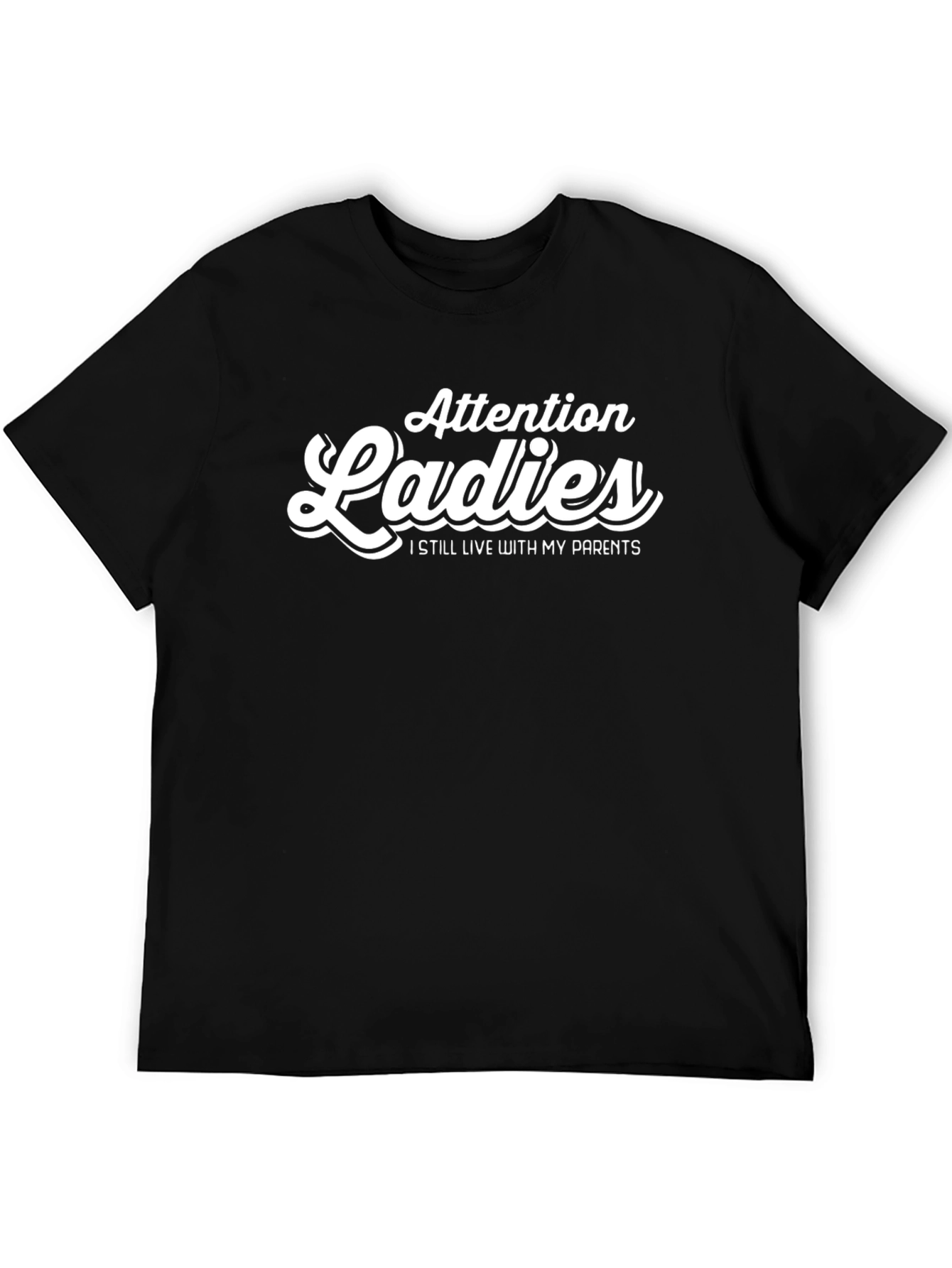 Attention Ladies Funny Novelty Graphic T-Shirt