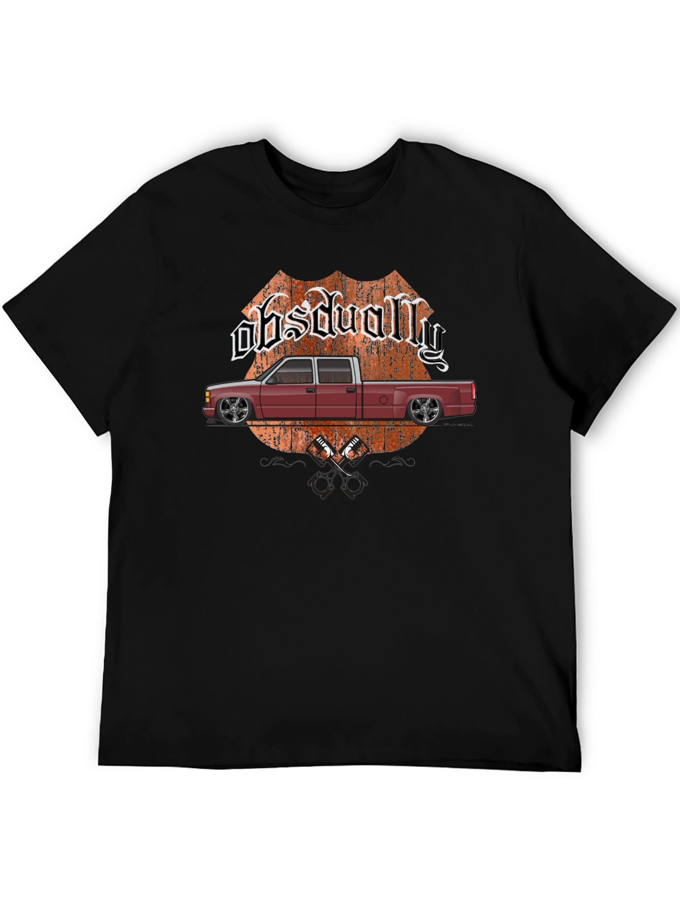 Obsdually Truck Graphic Tee - Black