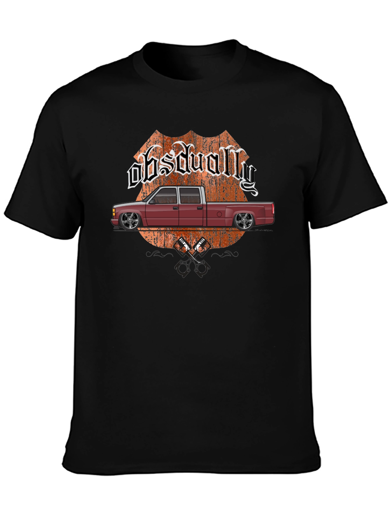 Obsdually Truck Graphic Tee - Black