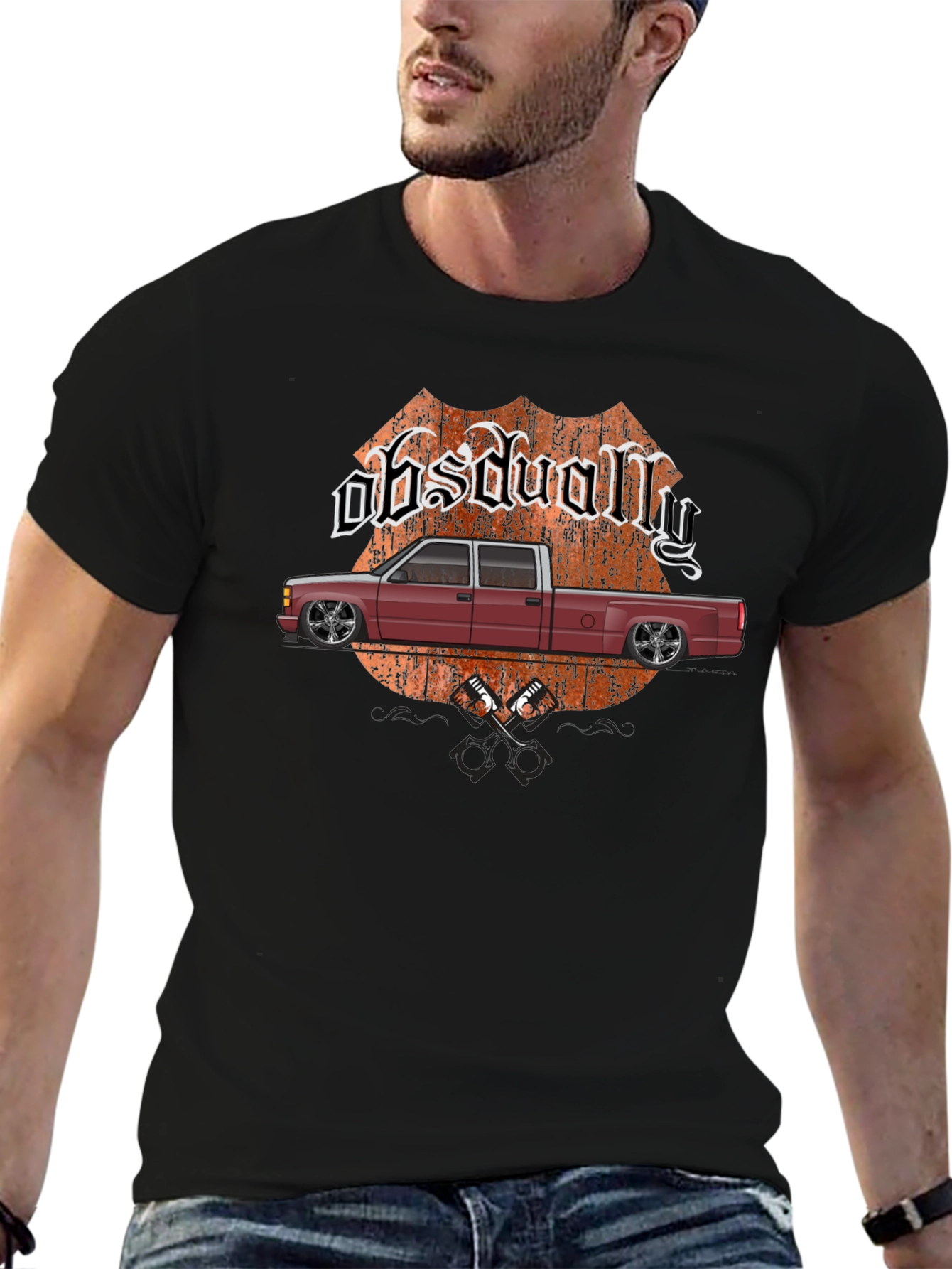 Obsdually Truck Graphic Tee - Black