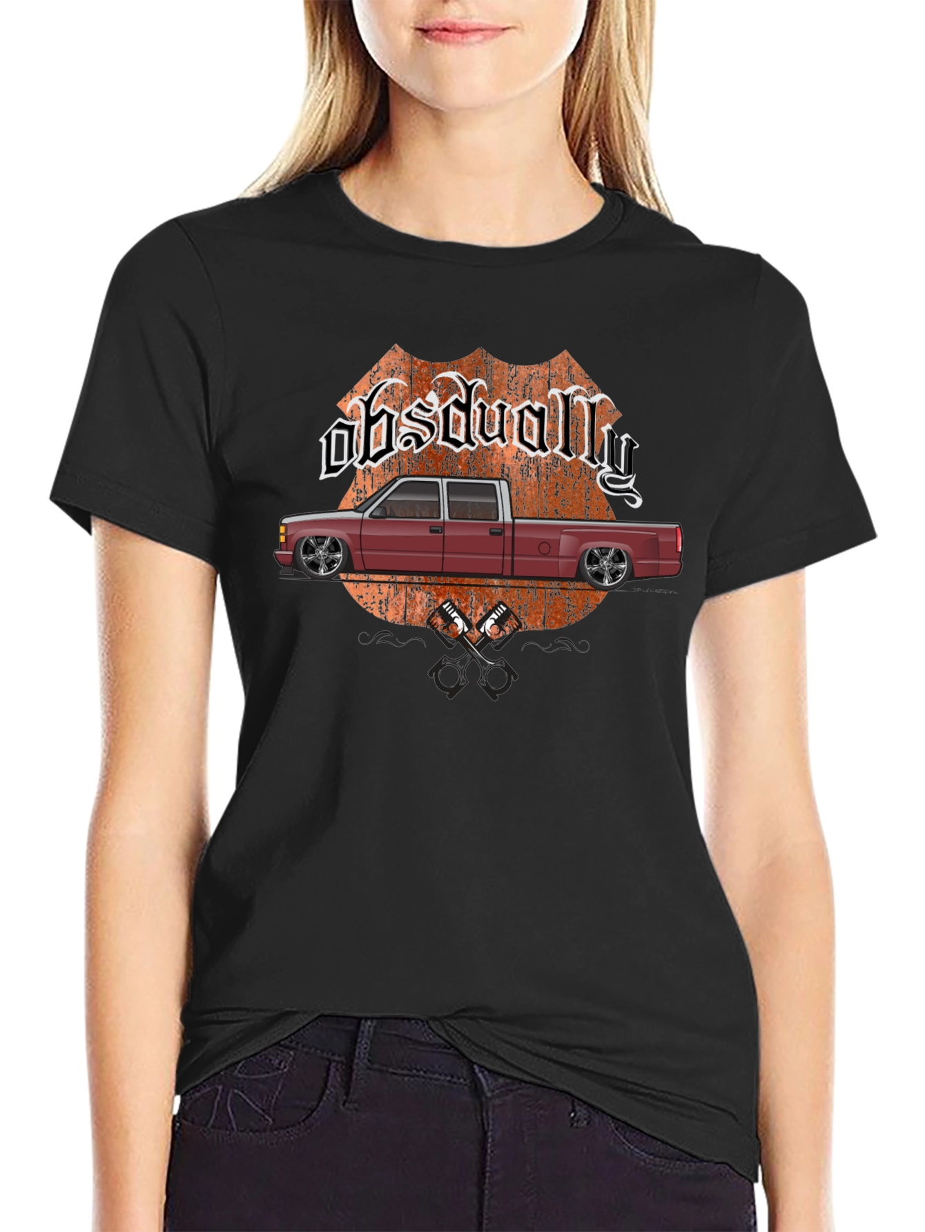 Obsdually Truck Graphic Tee - Black