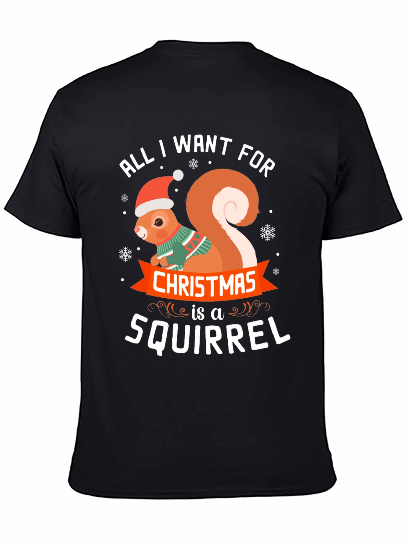 Festive Squirrel Christmas T-Shirt - Holiday Apparel