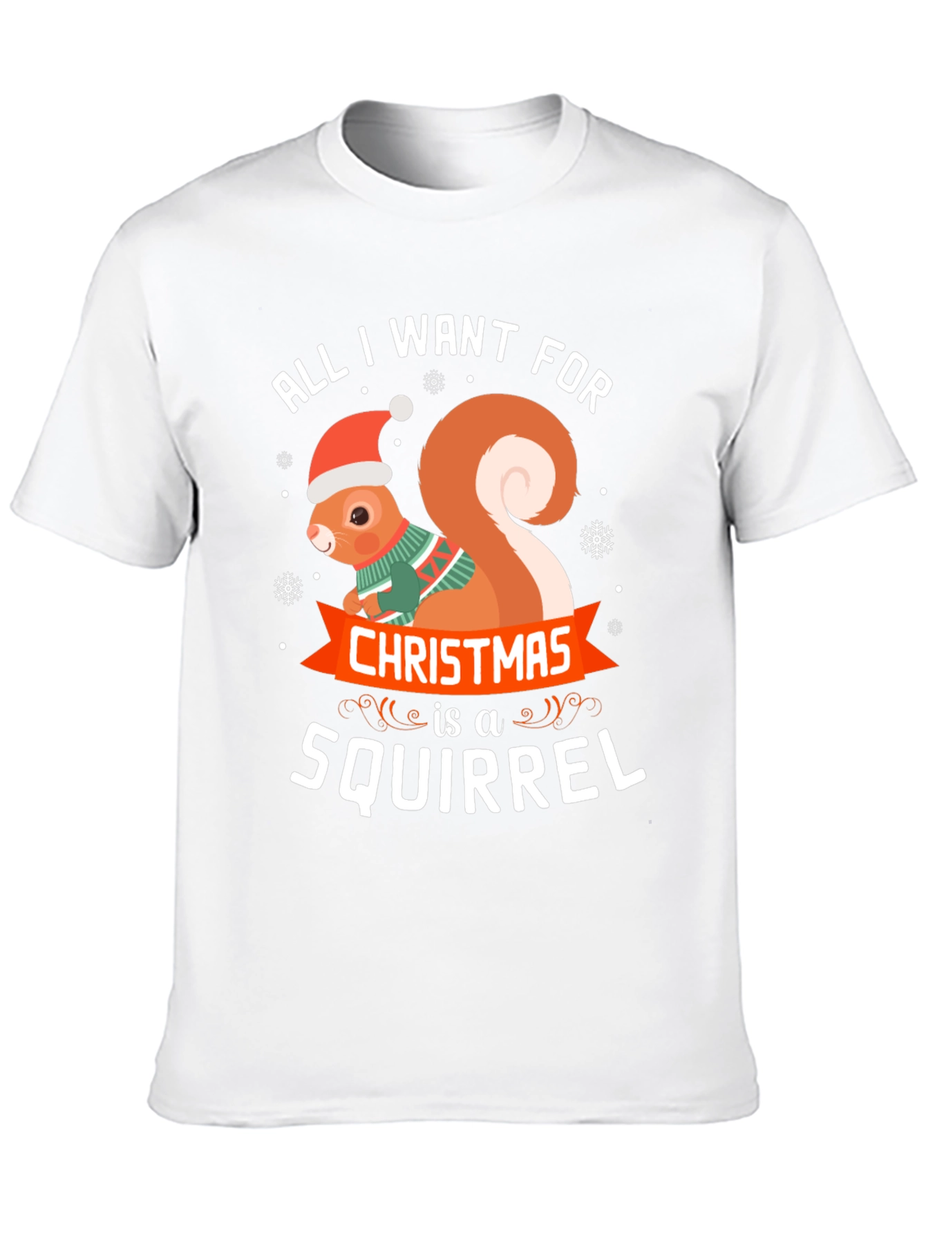 Festive Squirrel Christmas T-Shirt - Holiday Apparel