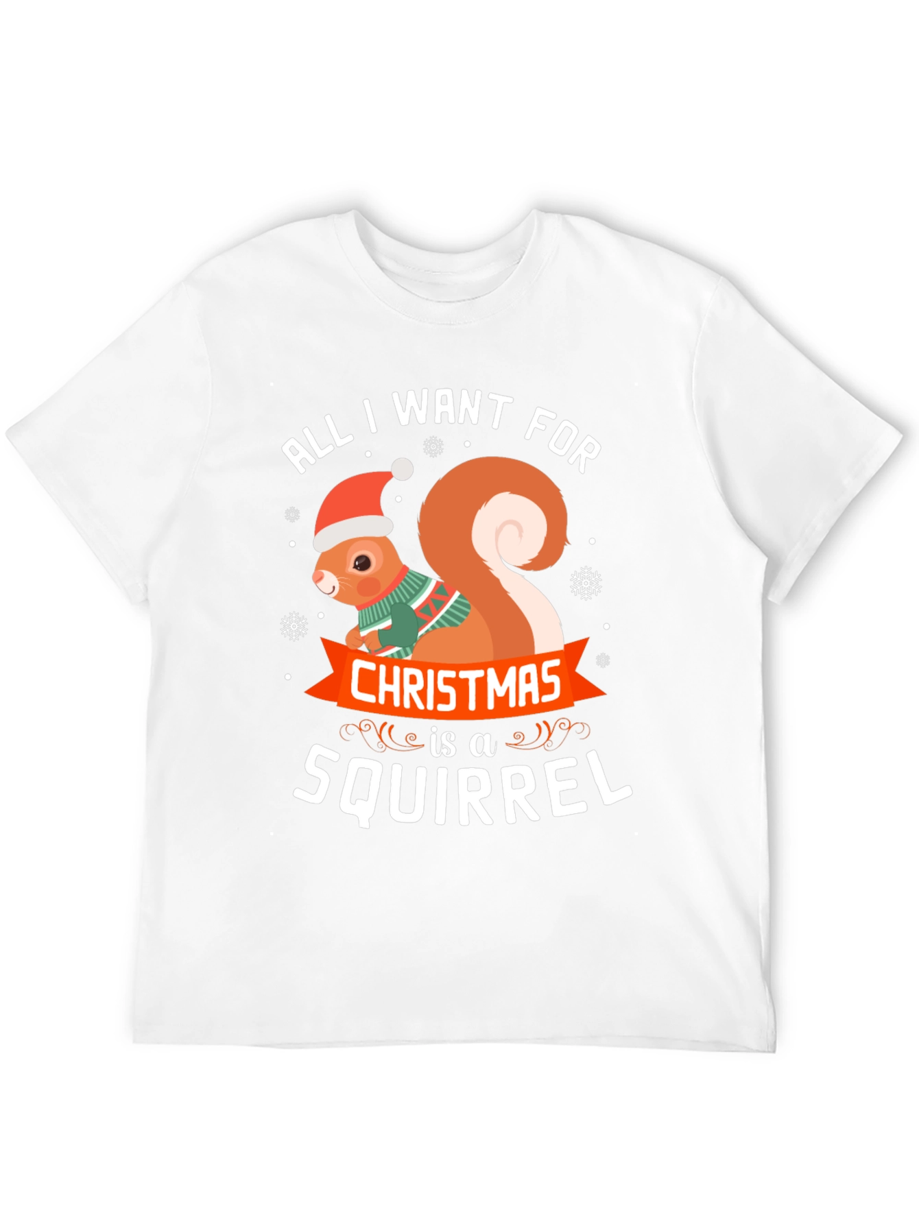 Festive Squirrel Christmas T-Shirt - Holiday Apparel