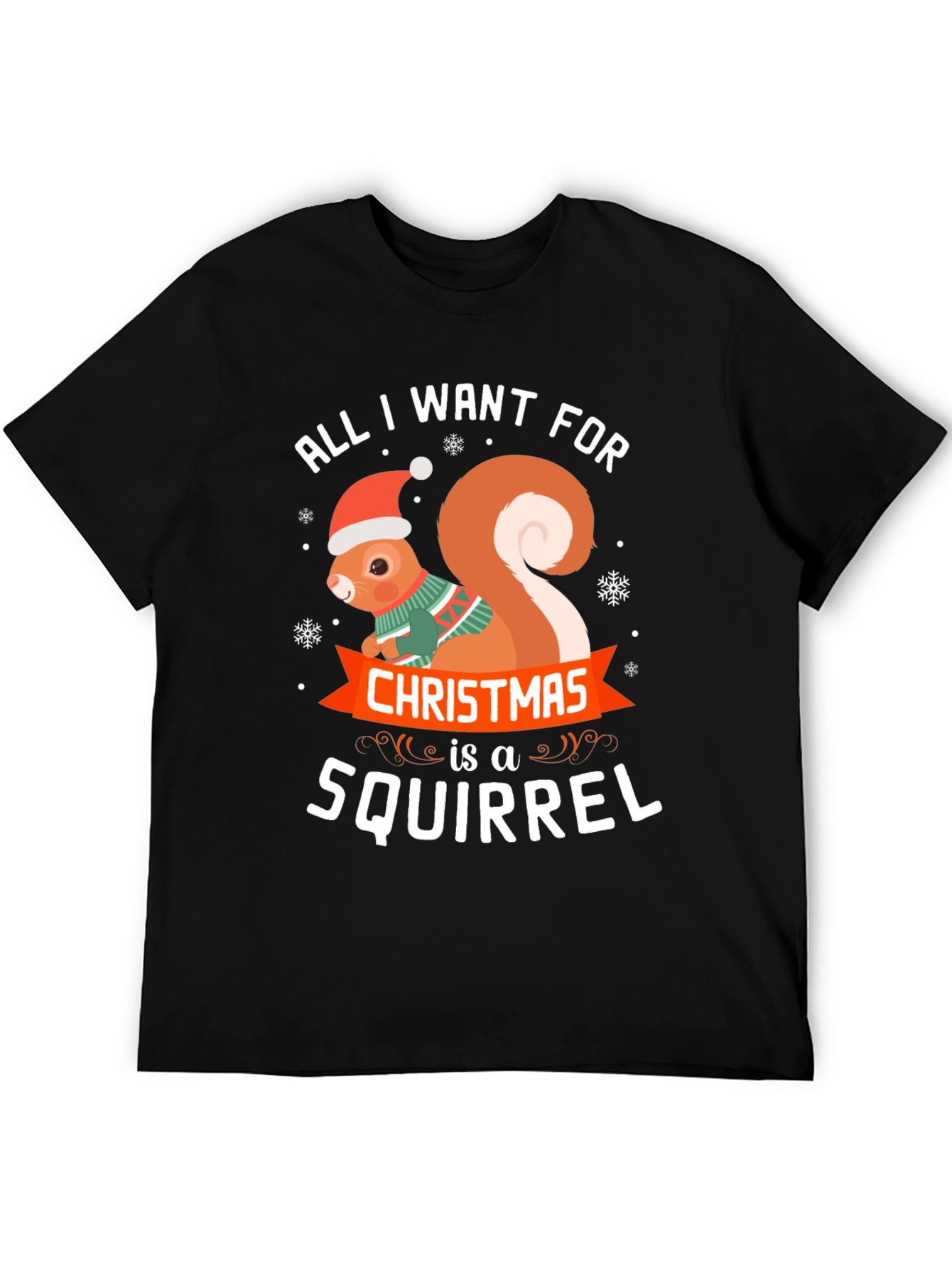 Festive Squirrel Christmas T-Shirt - Holiday Apparel