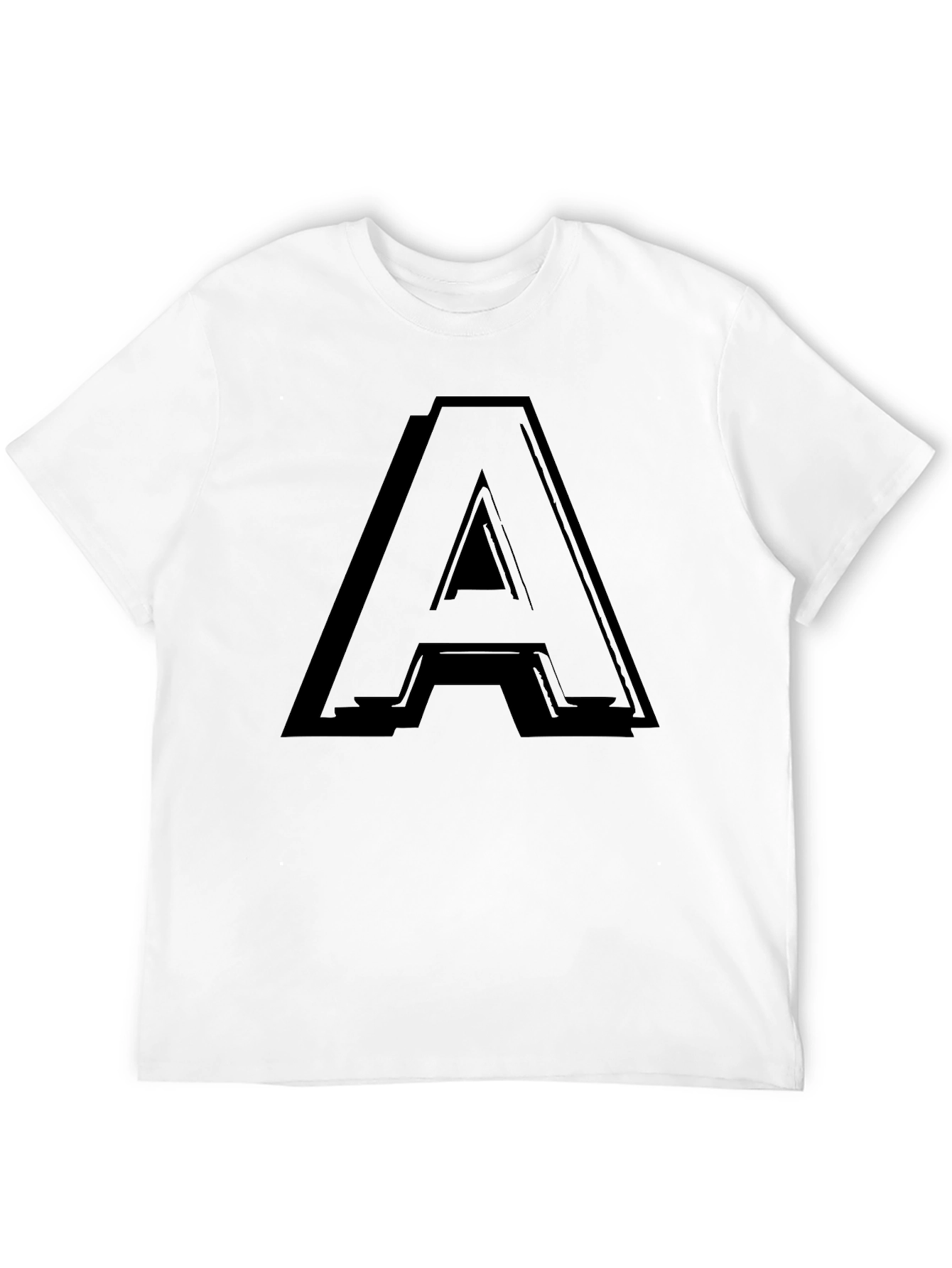Bold A Graphic Black T-Shirt - Casual Style