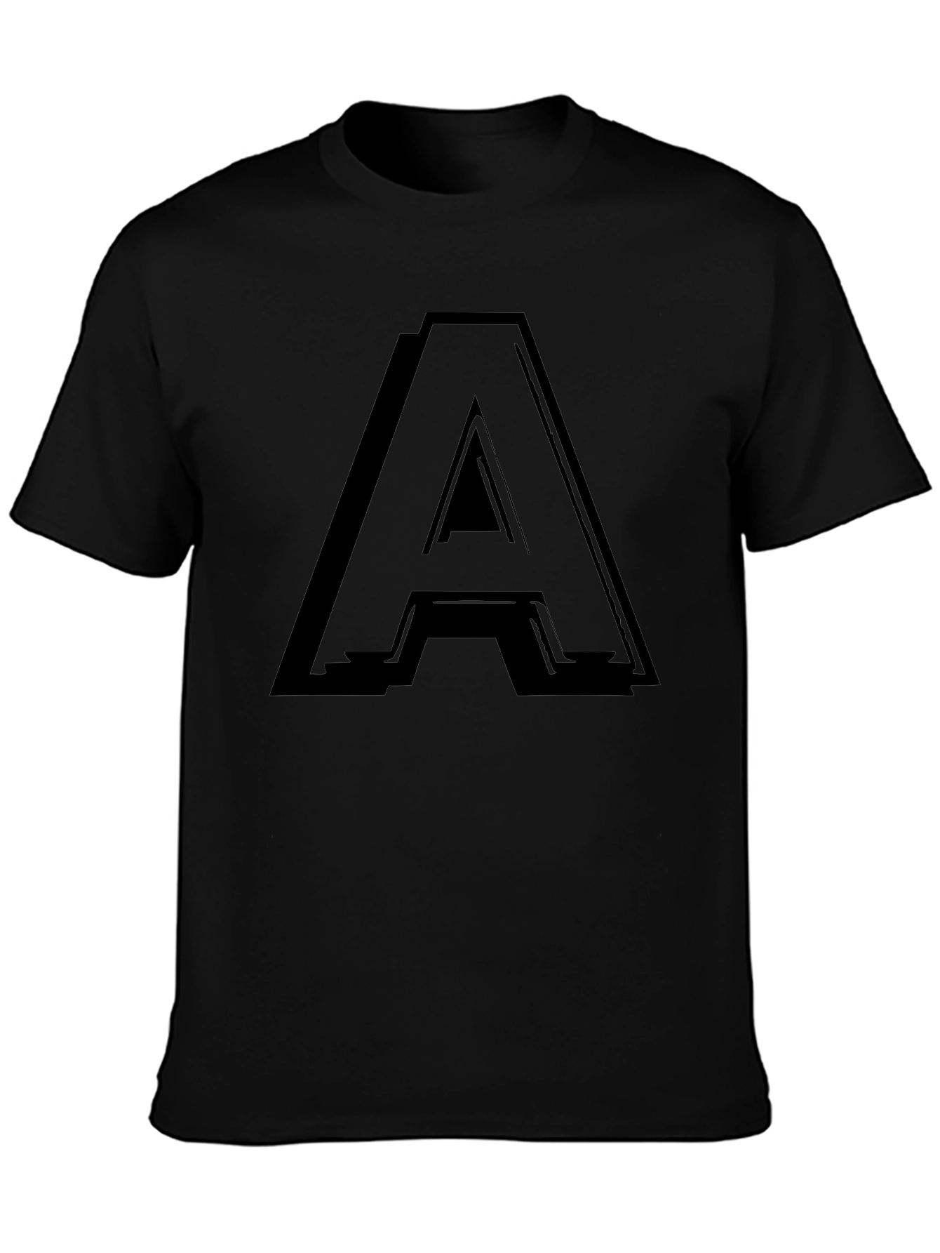 Bold A Graphic Black T-Shirt - Casual Style