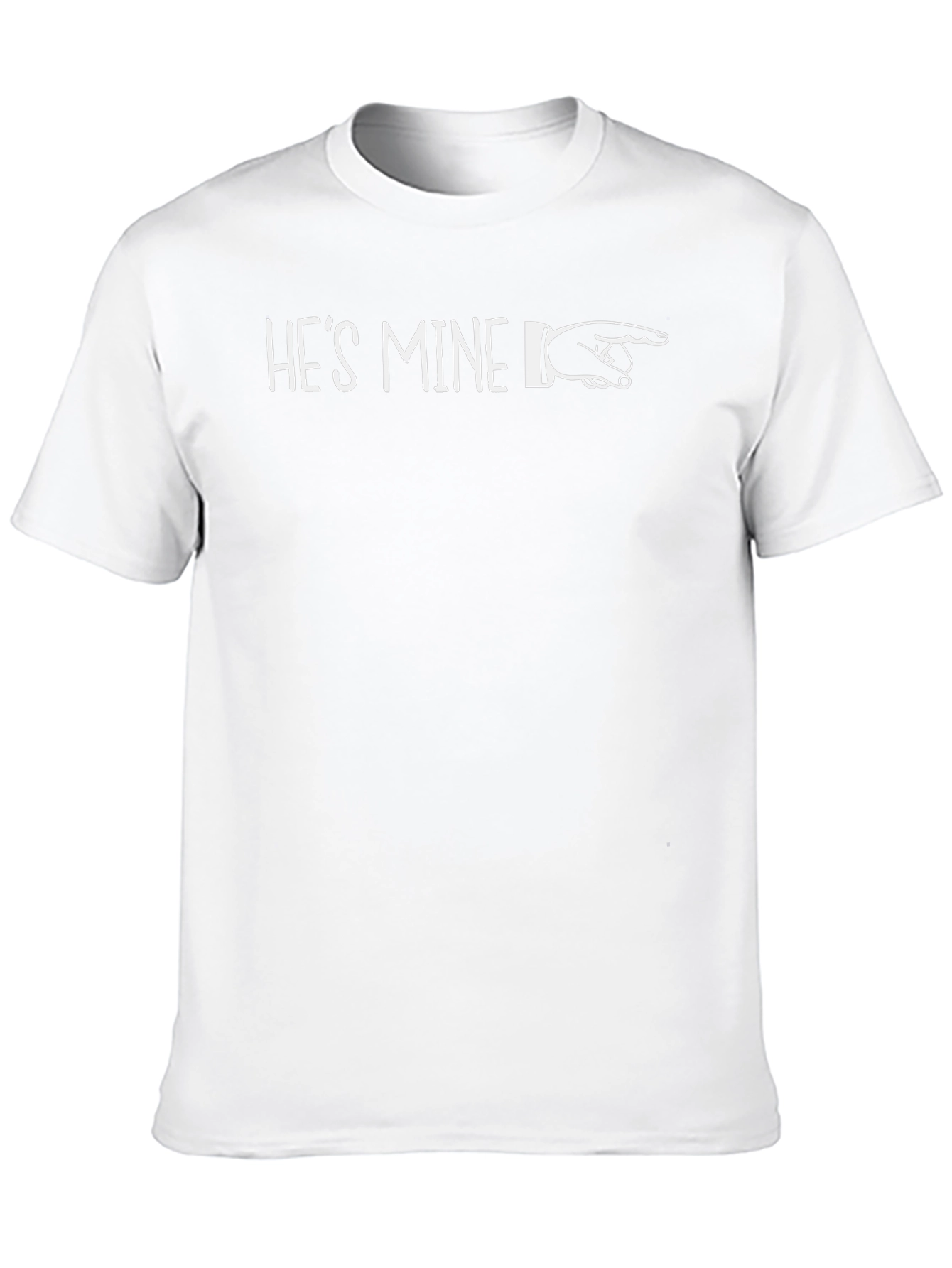 Hes Mine Pointing Hand Graphic Tee - Black
