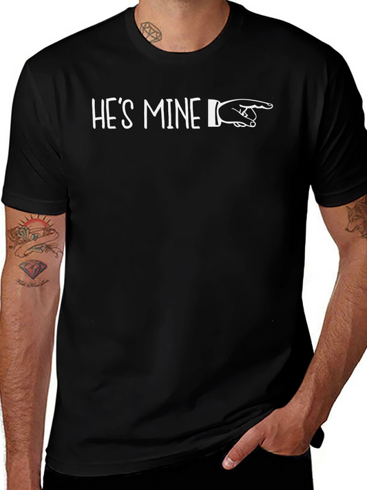 Hes Mine Pointing Hand Graphic Tee - Black