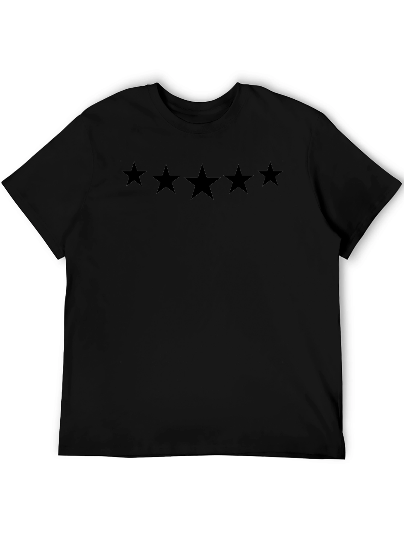 Black Five Star Graphic T-Shirt | Menswear