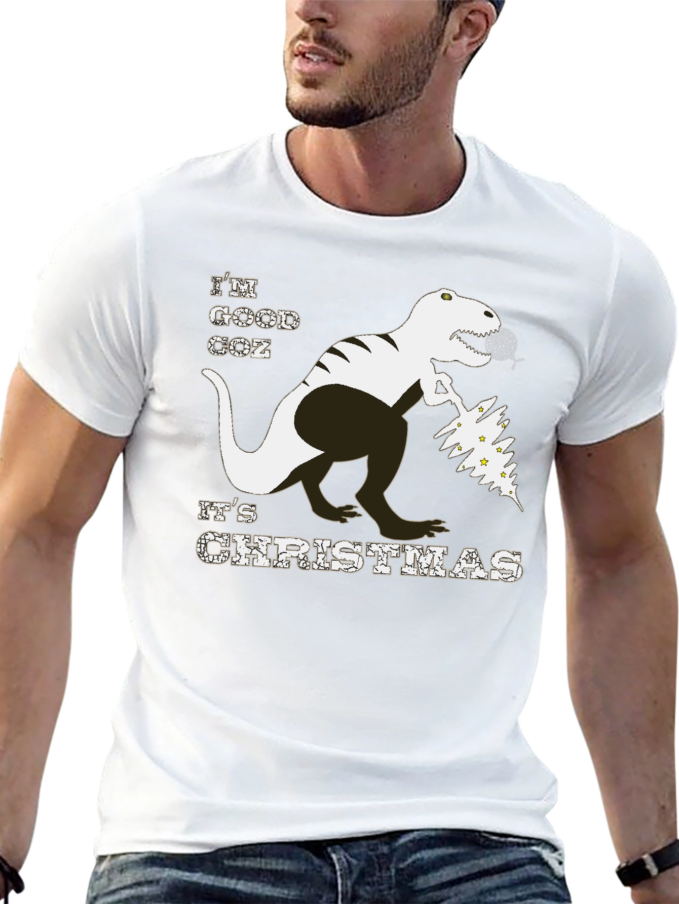 Christmas T-Rex T-Shirt - Good Coz Its Christmas