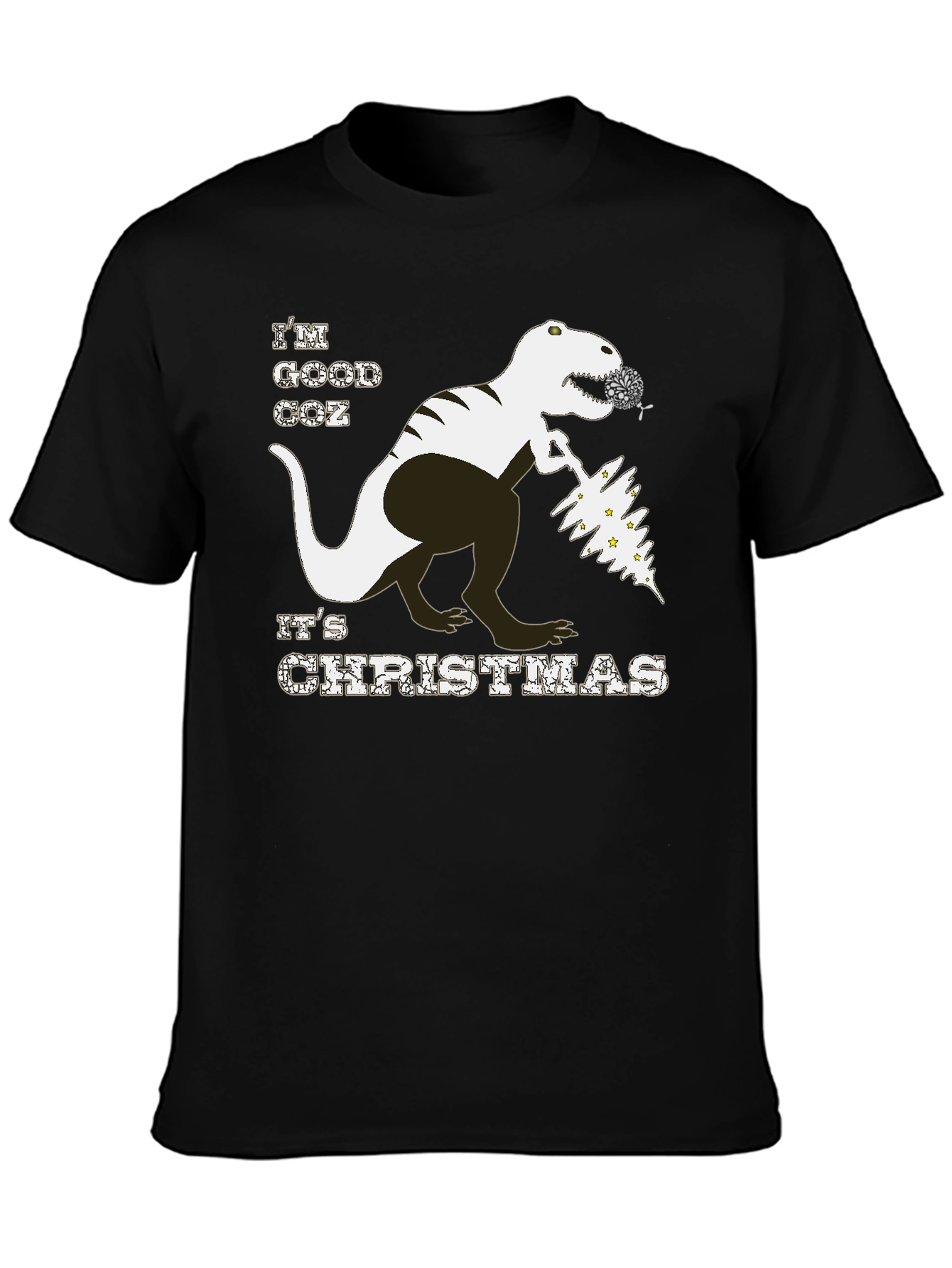 Christmas T-Rex T-Shirt - Good Coz Its Christmas
