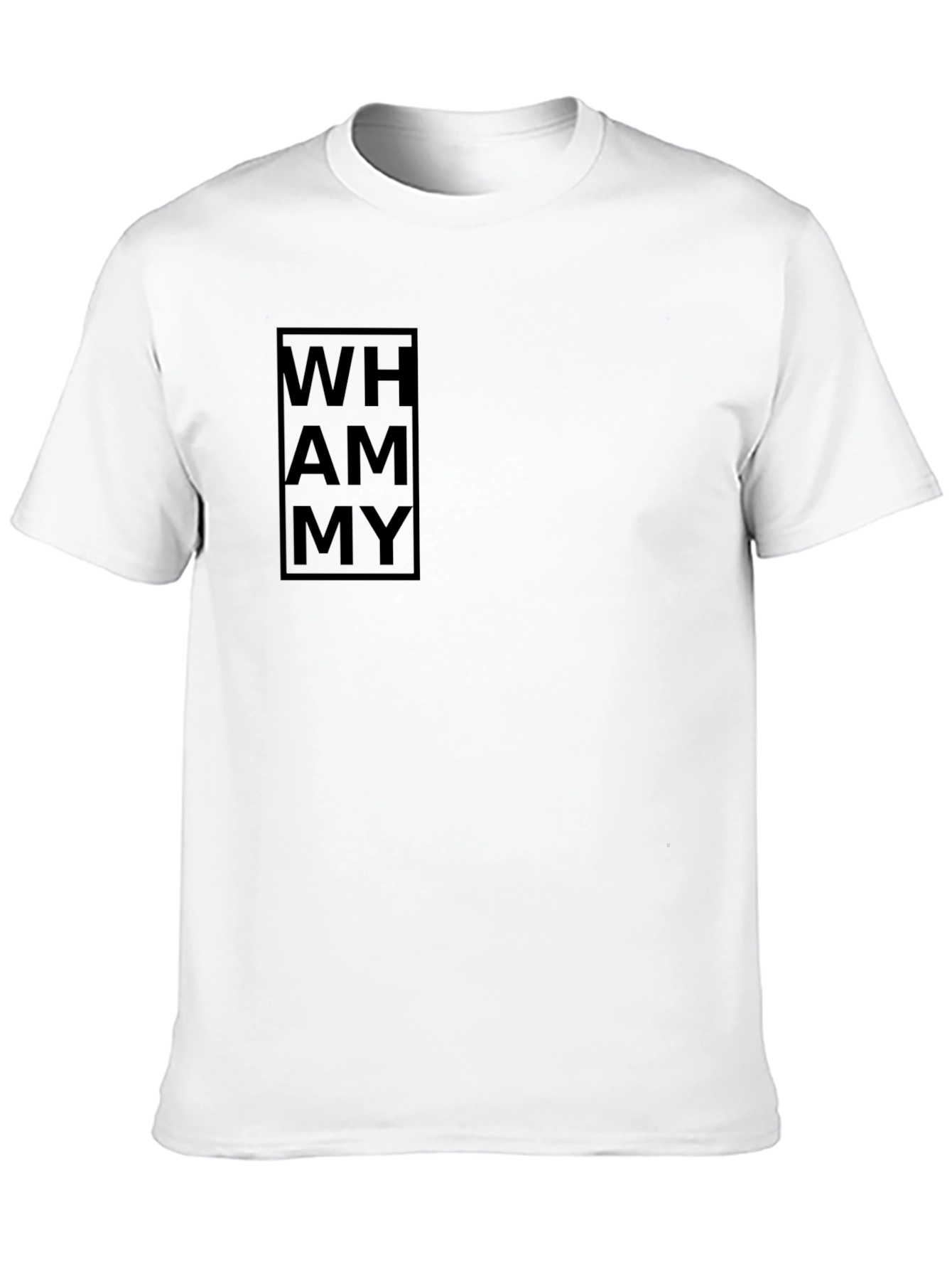 Mens Black Graphic Tee - WH AM MY Design