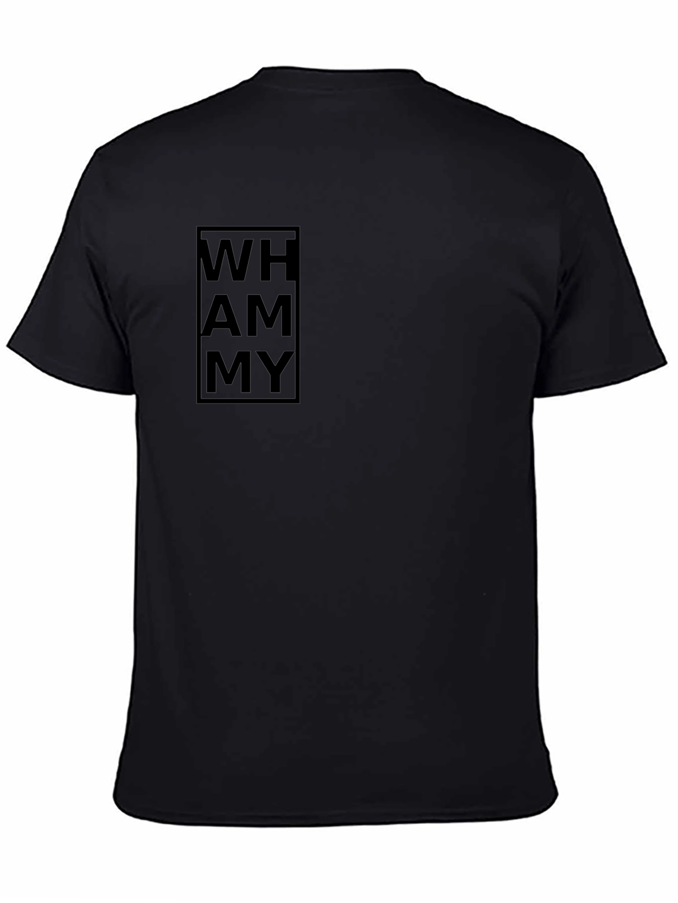 Mens Black Graphic Tee - WH AM MY Design