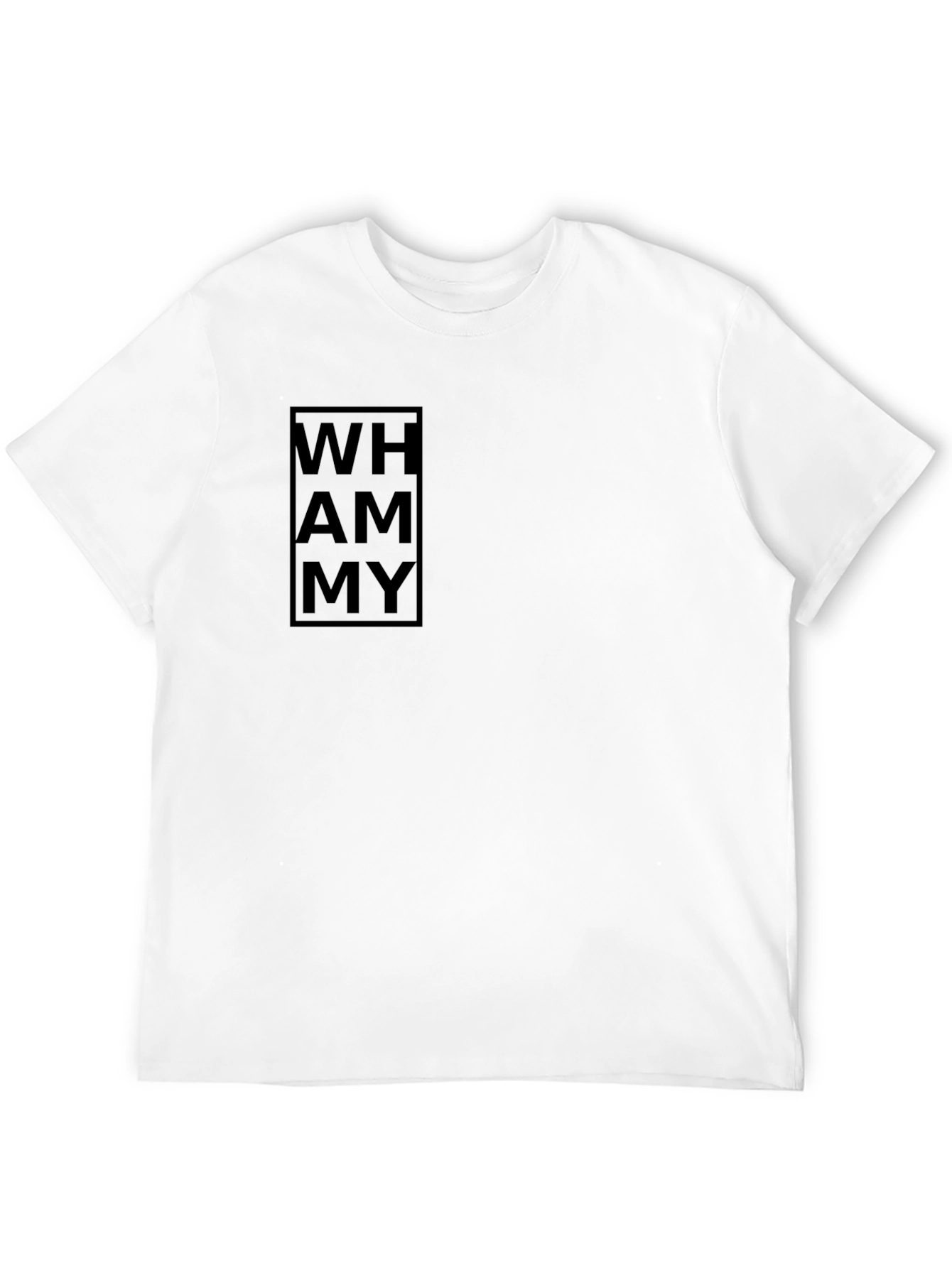 Mens Black Graphic Tee - WH AM MY Design