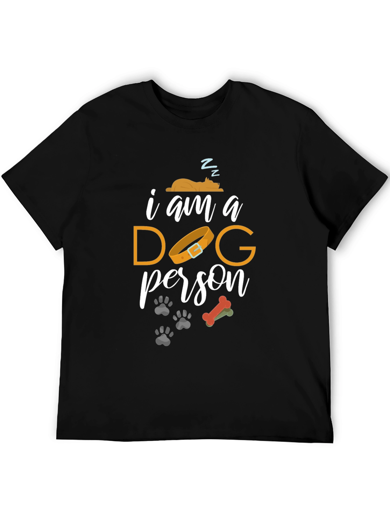 I am a Dog Person Graphic Tee - Black