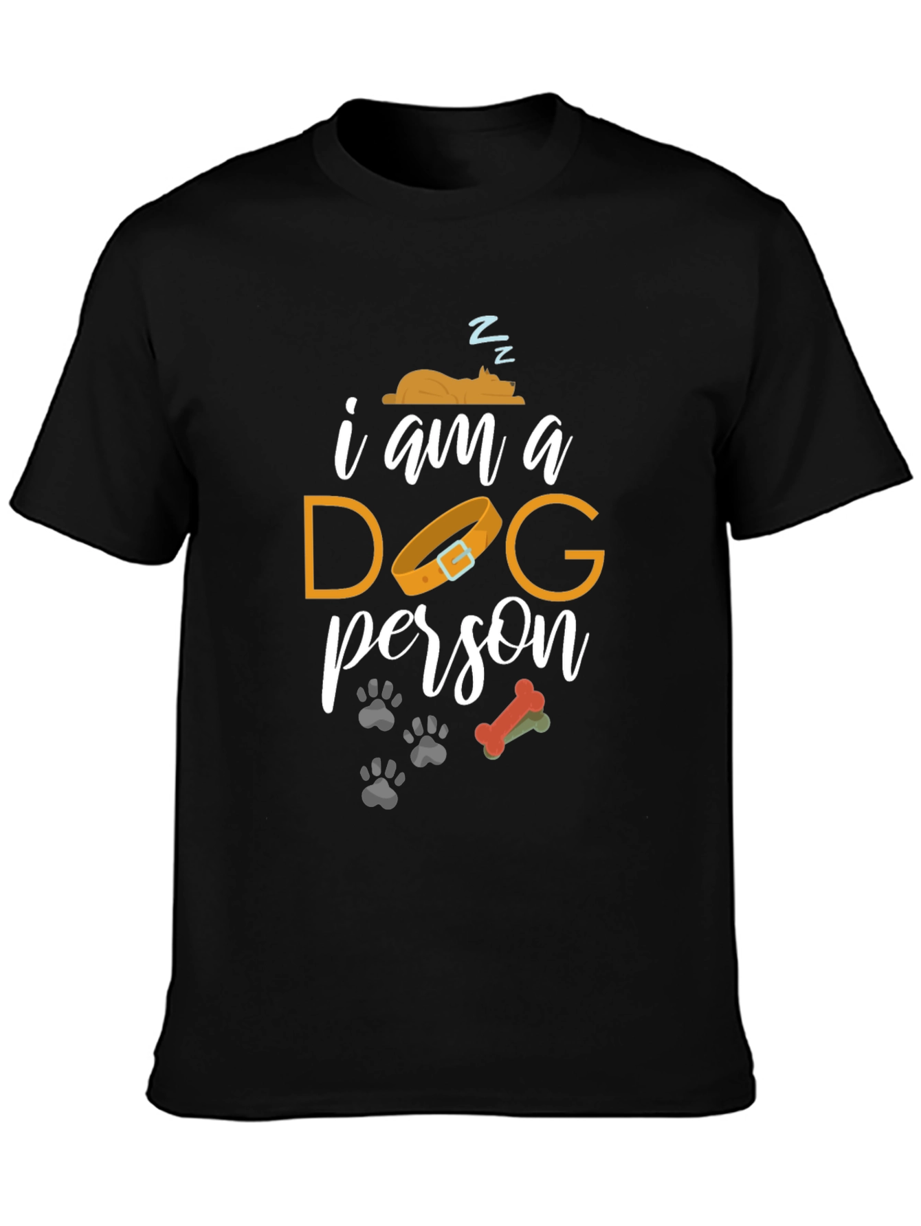 I am a Dog Person Graphic Tee - Black