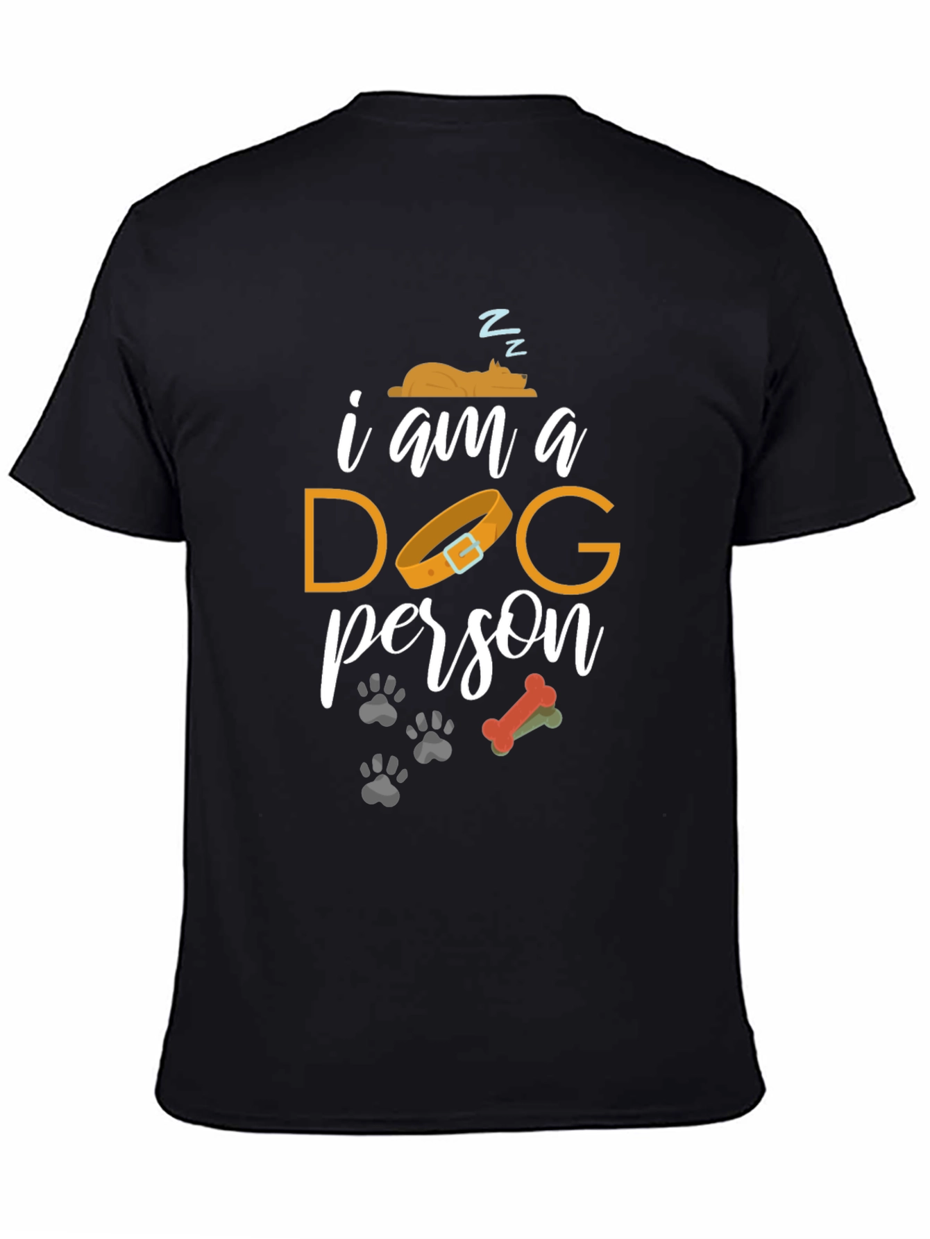 I am a Dog Person Graphic Tee - Black