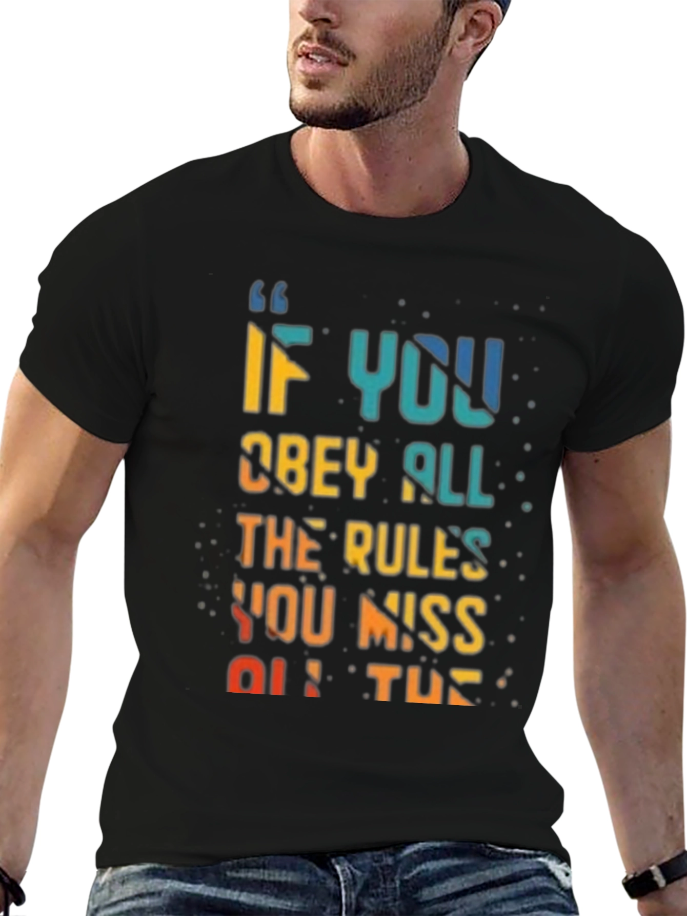 Rule Breaker T-Shirt - Vibrant Quote Design
