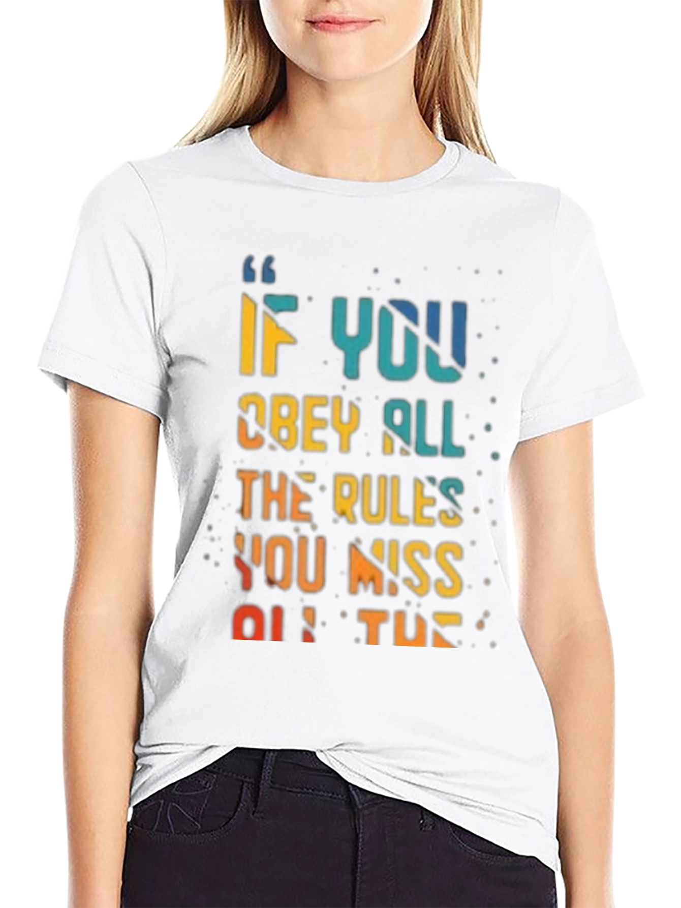 Rule Breaker T-Shirt - Vibrant Quote Design